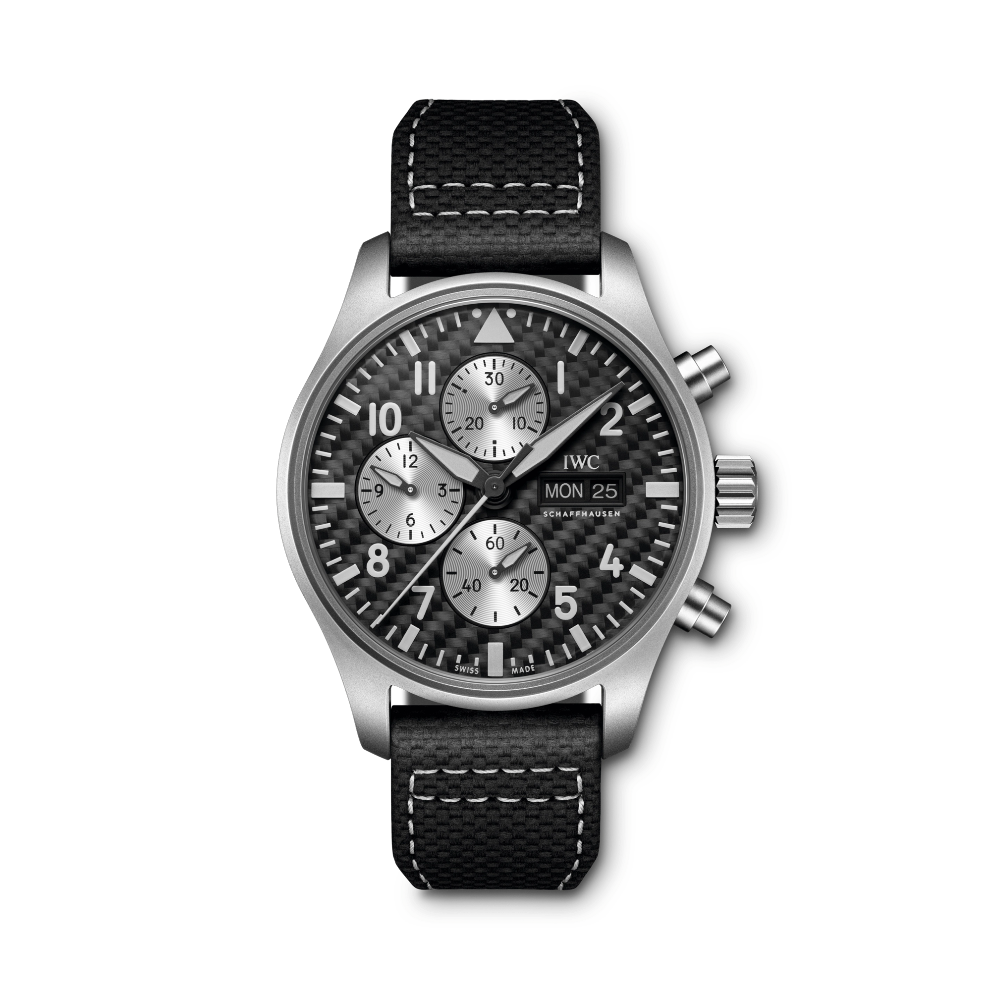 IWC Pilot's Chronograph Edition AMG 43mm, Carbon Dial, Arabic/Baton Numerals_1