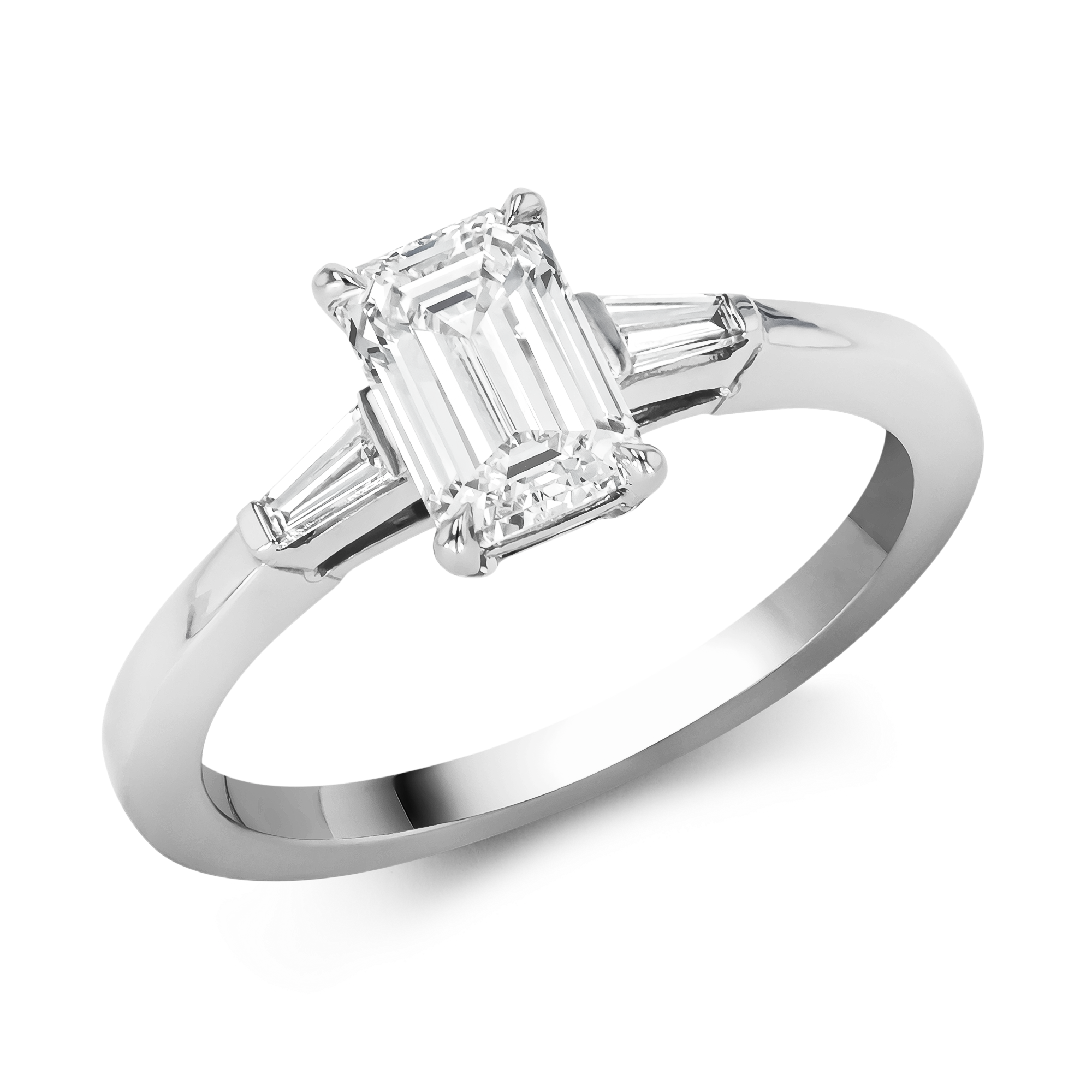 Regency 1.01ct Diamond Solitaire Ring Emerald Cut, Claw Set_1
