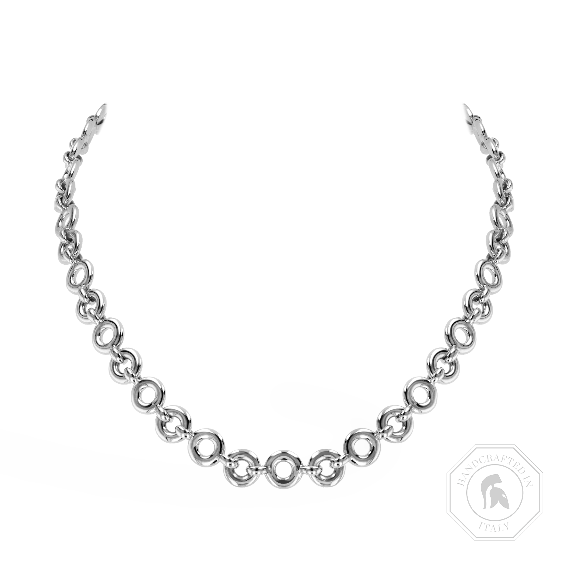 RockChain Necklace with 0.09ct Diamond Clasp Grain Set_1