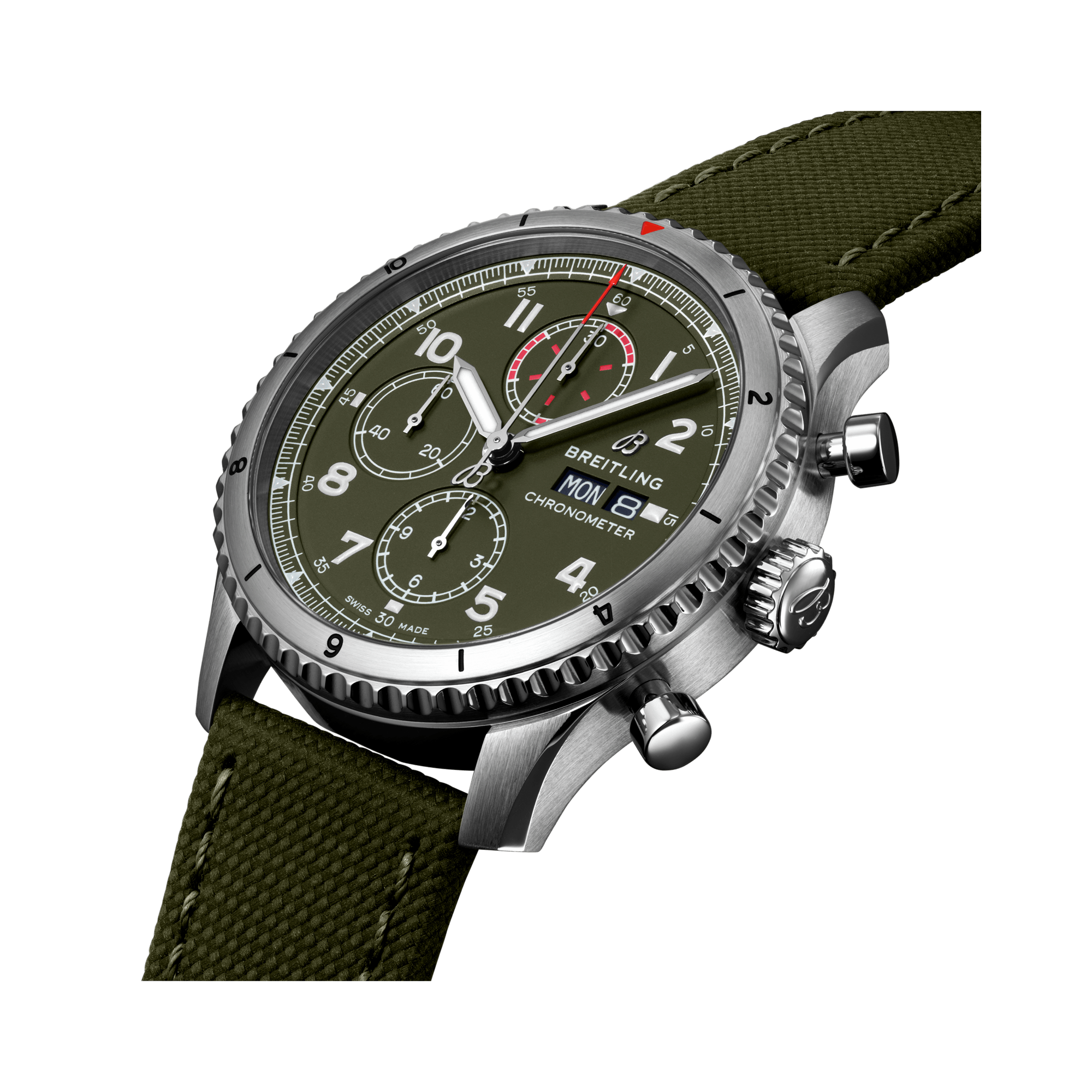 Breitling Aviator 8 Curtiss Warhawk 43mm, Green Dial, Arabic Numerals_3