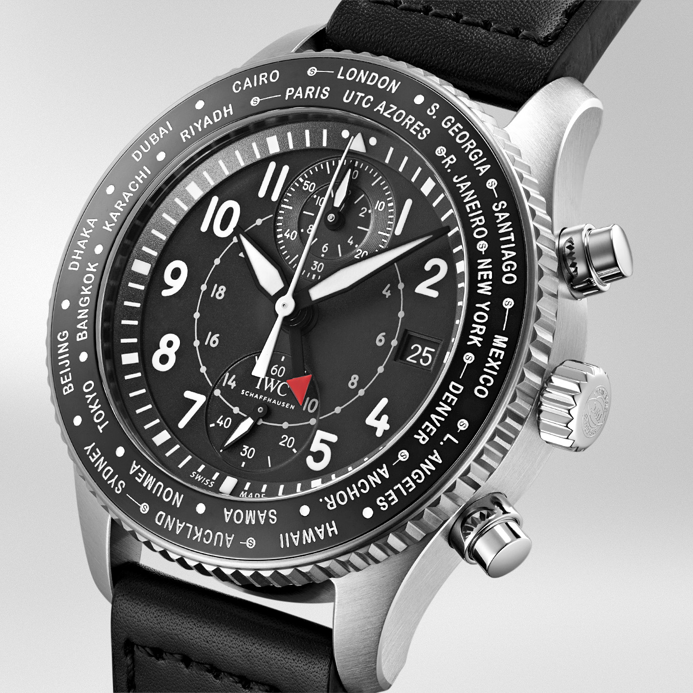 IWC Pilot's Timezoner 45mm, Black Dial, Arabic Numerals_2
