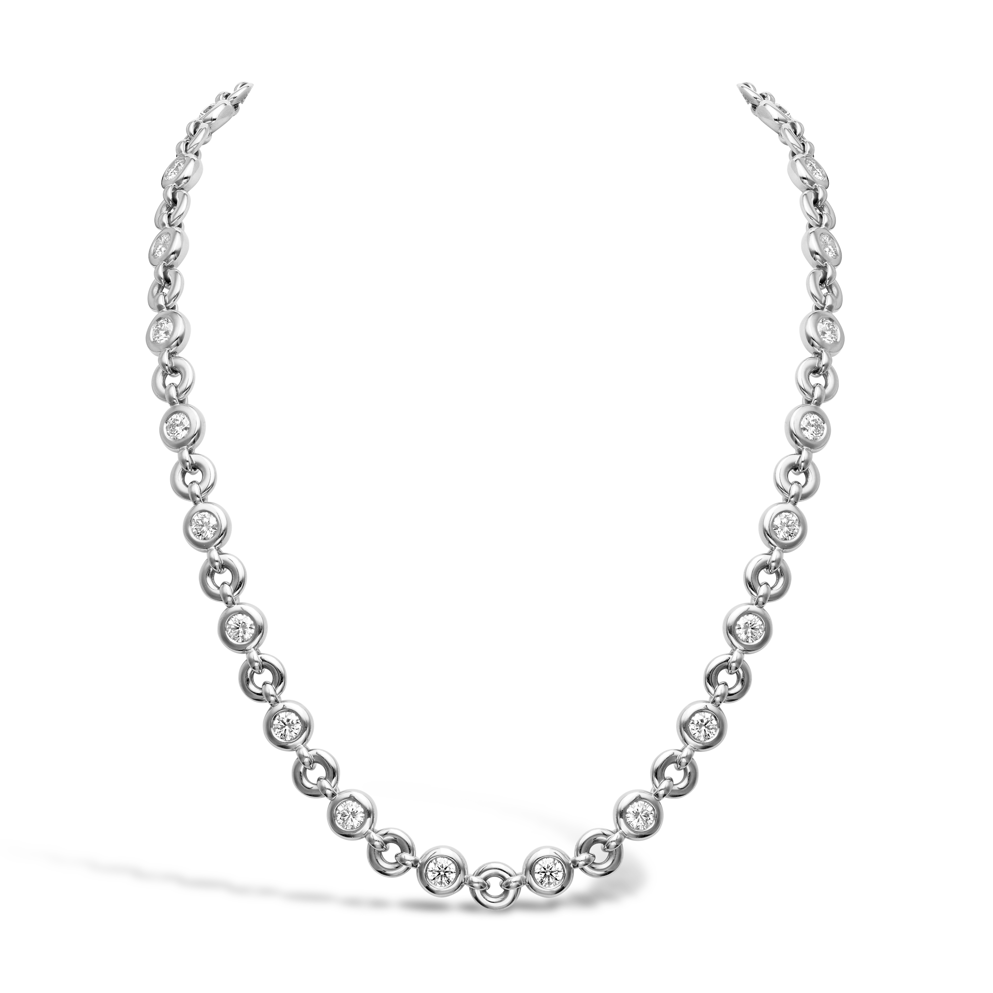 RockChain Twenty Stone Diamond Necklace Brilliant Cut, Rubover Set_1