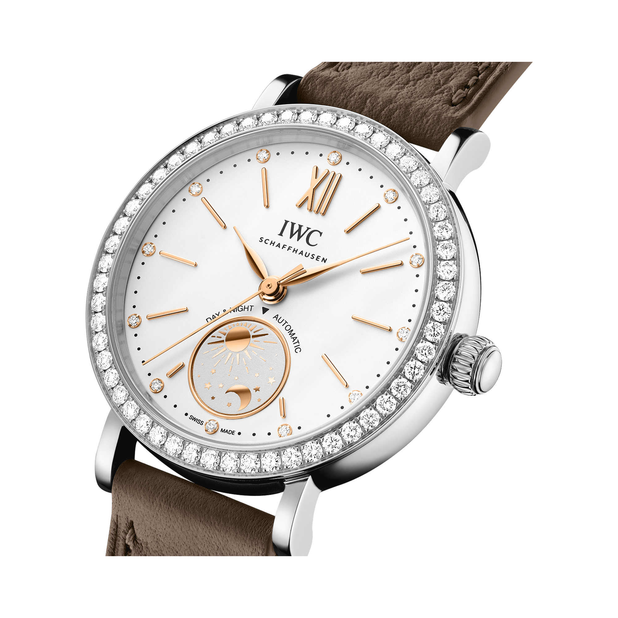 IWC Portofino Automatic Day & Night 34 34 mm, Silver Dial, Diamond Numerals_3