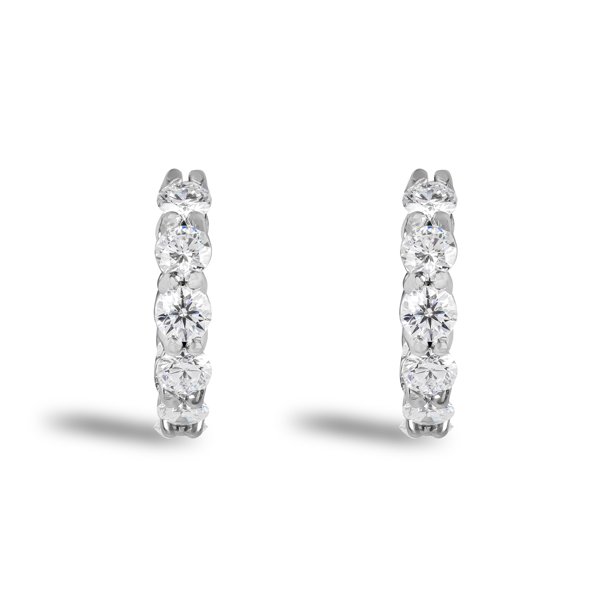 Brilliant Cut 3.25ct Diamond Hoop Earrings _2
