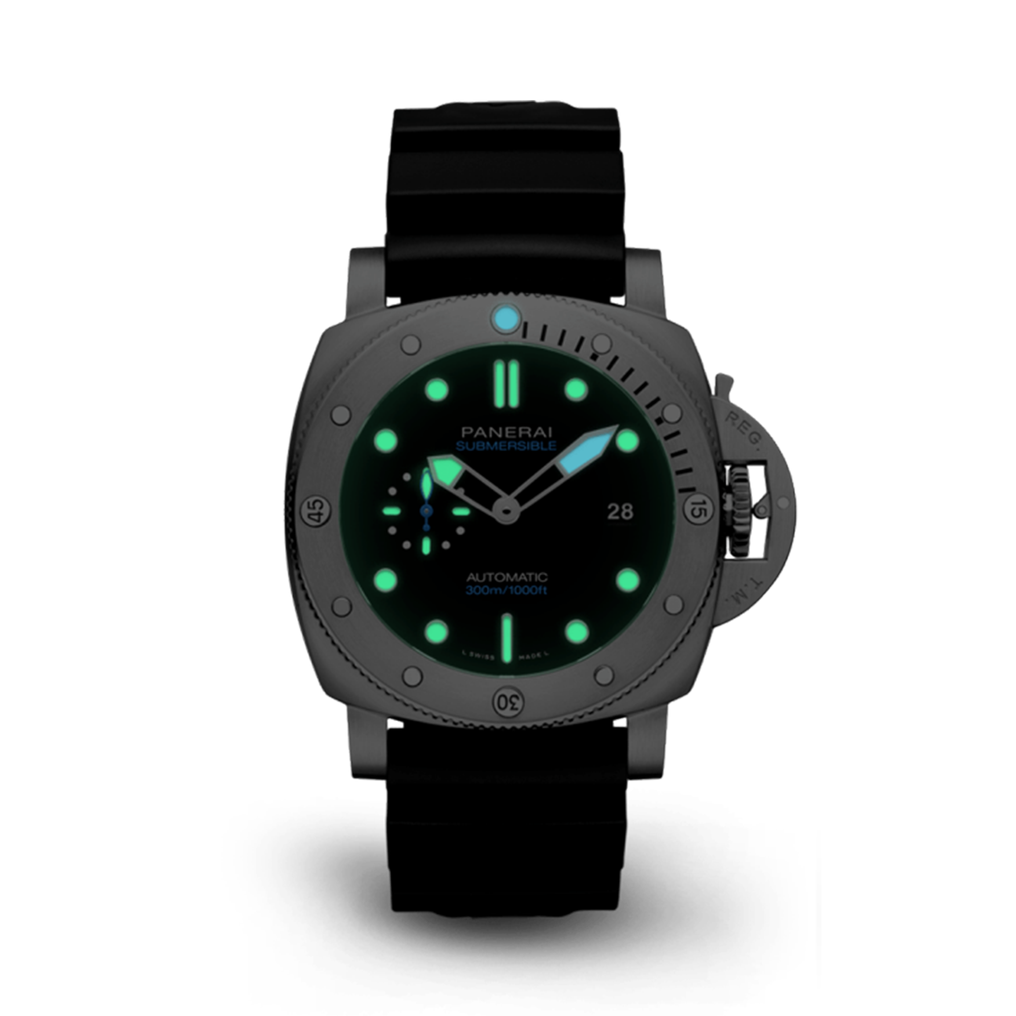 Panerai Submersible QuarantaQuattro 44mm, Black Dial, Baton Numerals_3