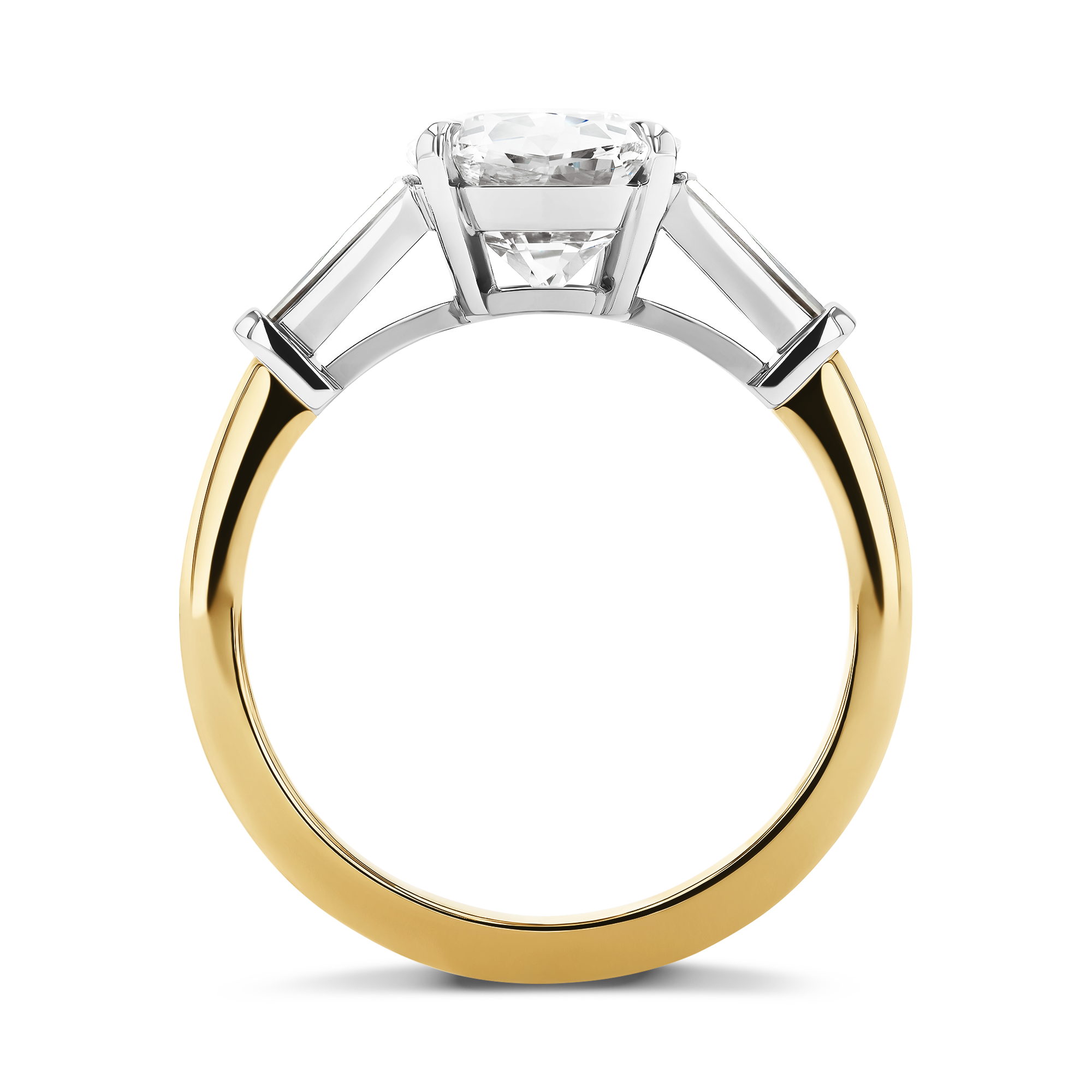 Regency 3.09ct Diamond Solitaire Ring Rectangular Step Cut, Claw Set_3