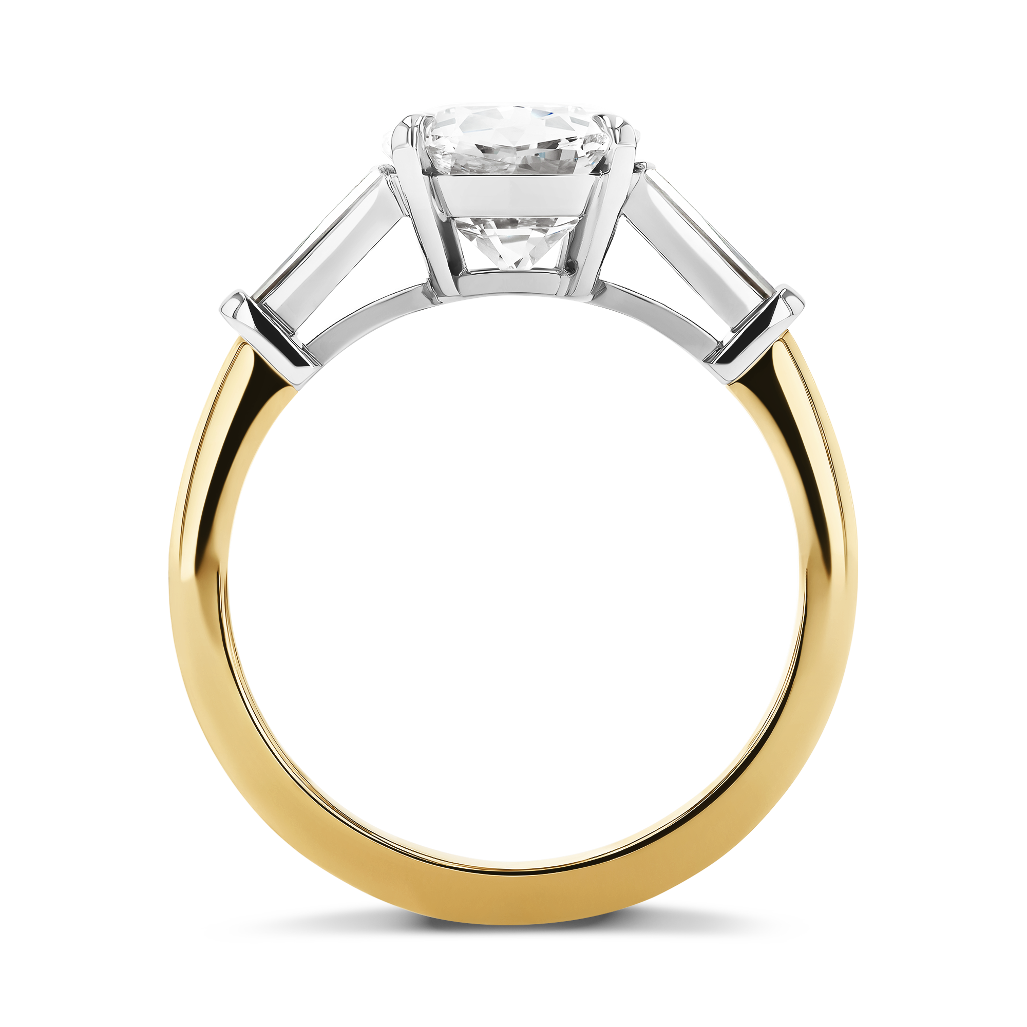 Classic 3.09ct Diamond Soliatire Ring Rectangular Step Cut, Claw Set_3