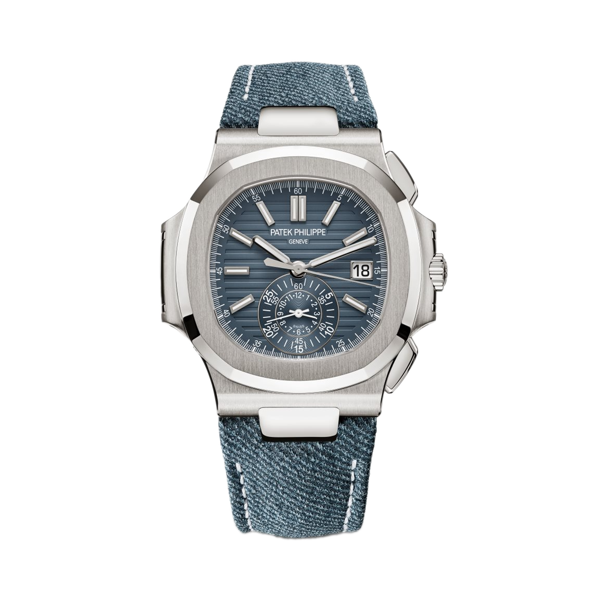 Patek Philippe Nautilus 40.5mm, Blue Dial, Baton Numerals_1