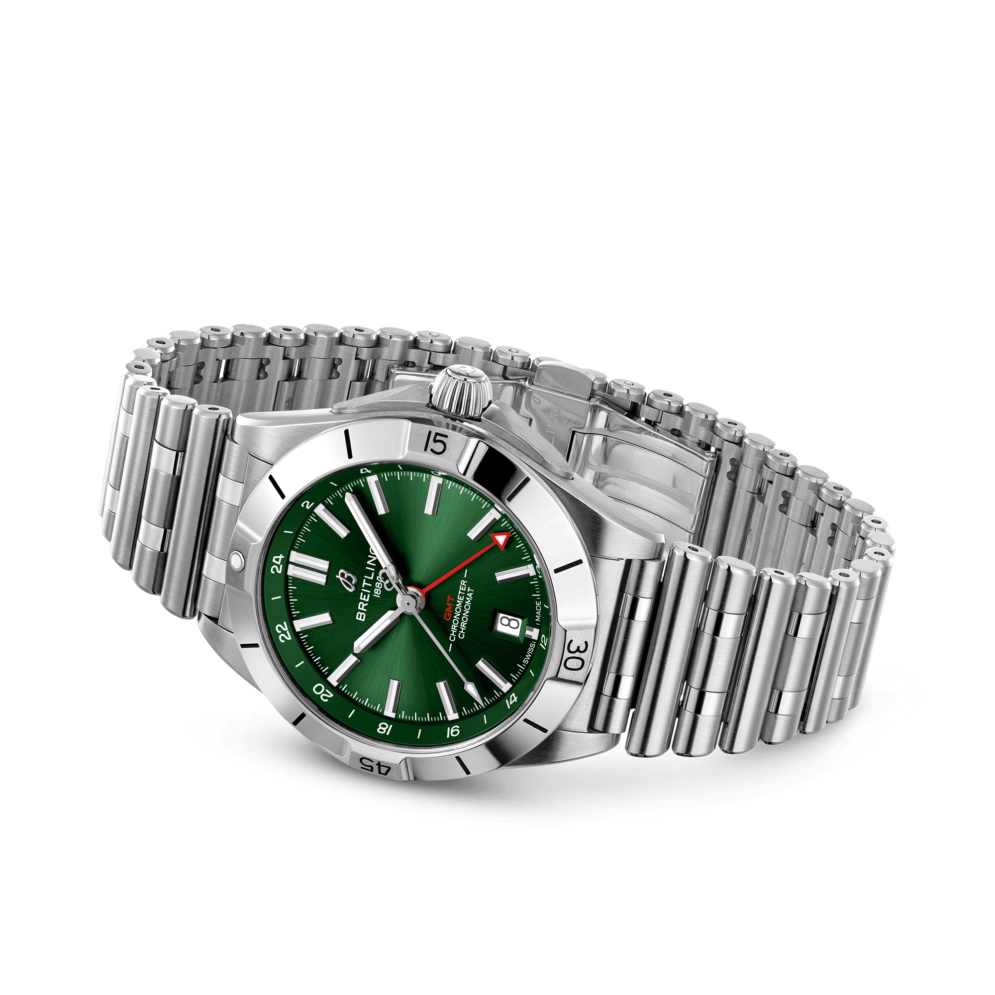 Breitling Chronomat Automatic GMT 40 40mm, Green Dial, Baton Numeral_4