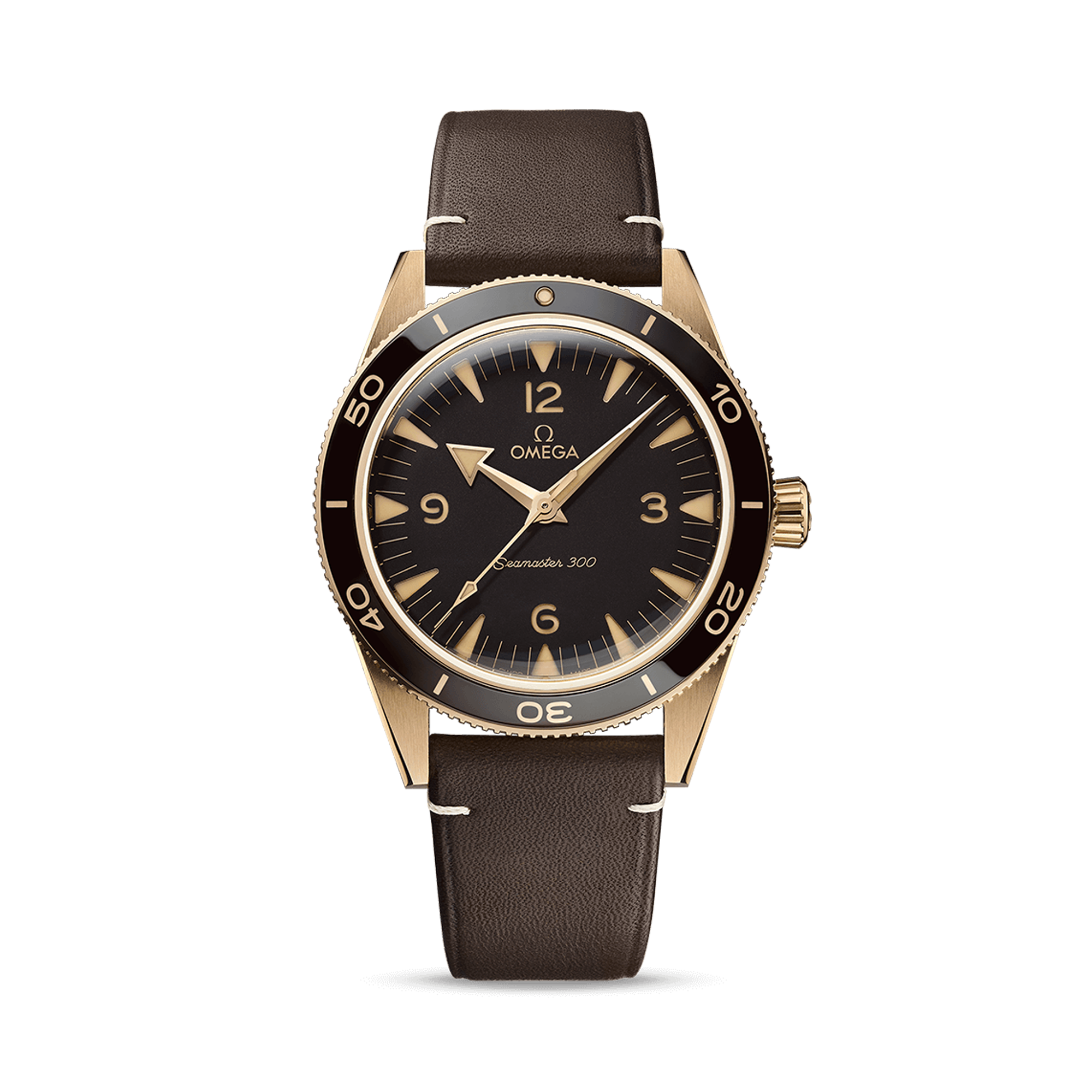 OMEGA Seamaster 300 Bronze Gold 41mm, Brown Dial, Arabic Numerals_1