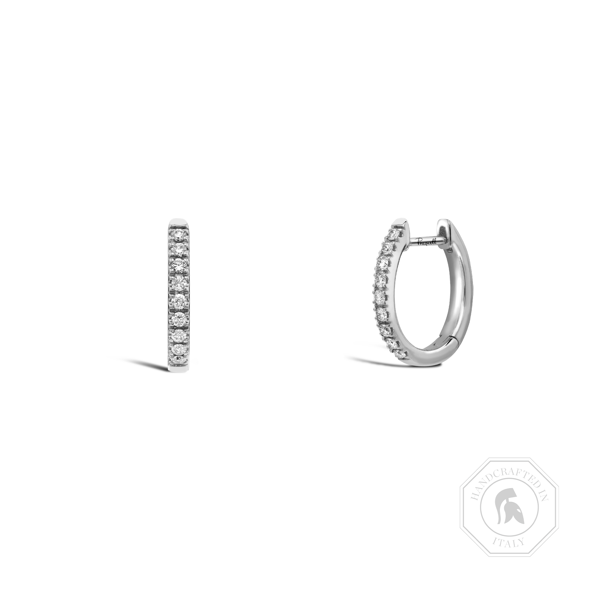 Brilliant Cut Diamond Hoop Earrings Brilliant Cut, Grain Set_1