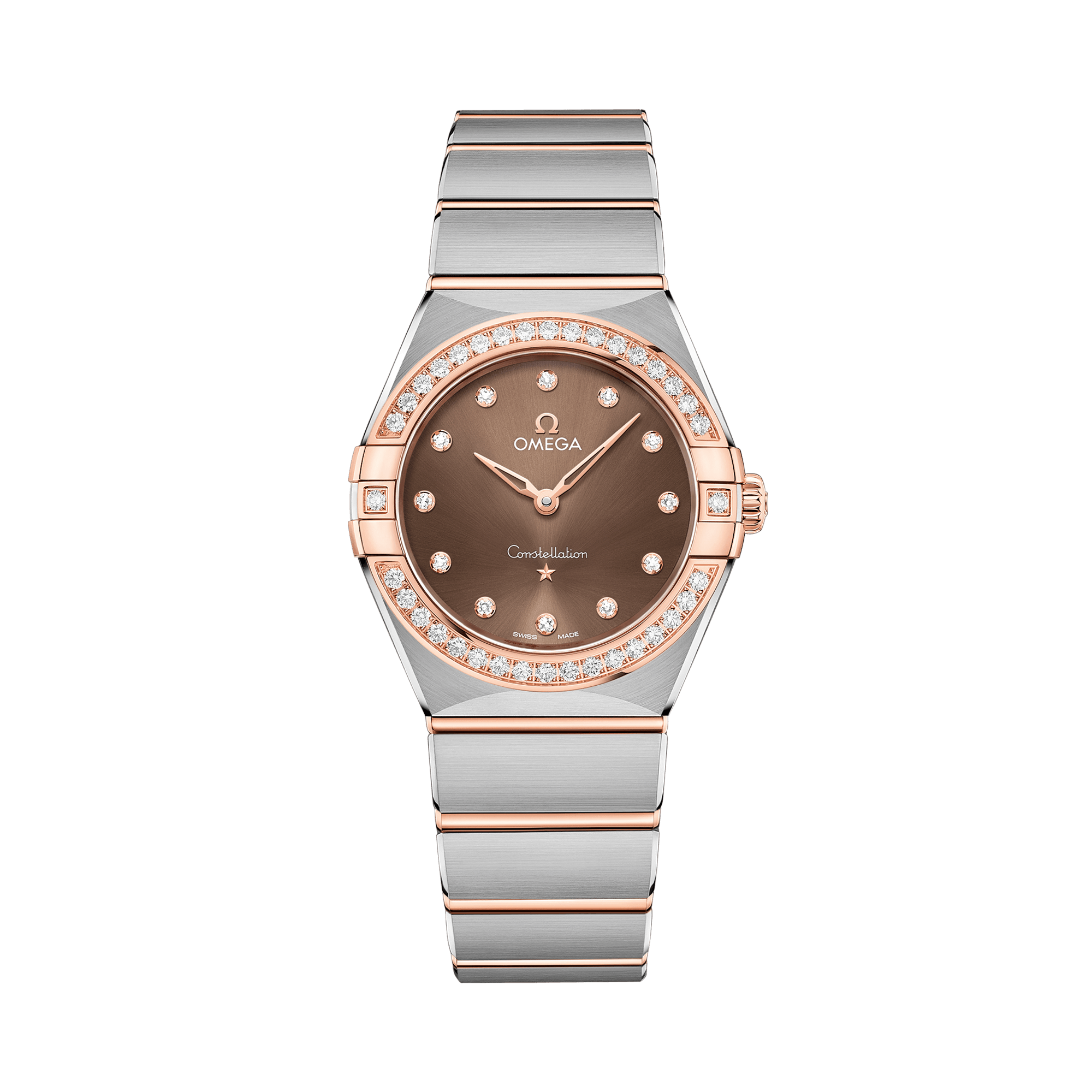 OMEGA Constellation 28mm, Brown Dial, Diamond Numerals_1