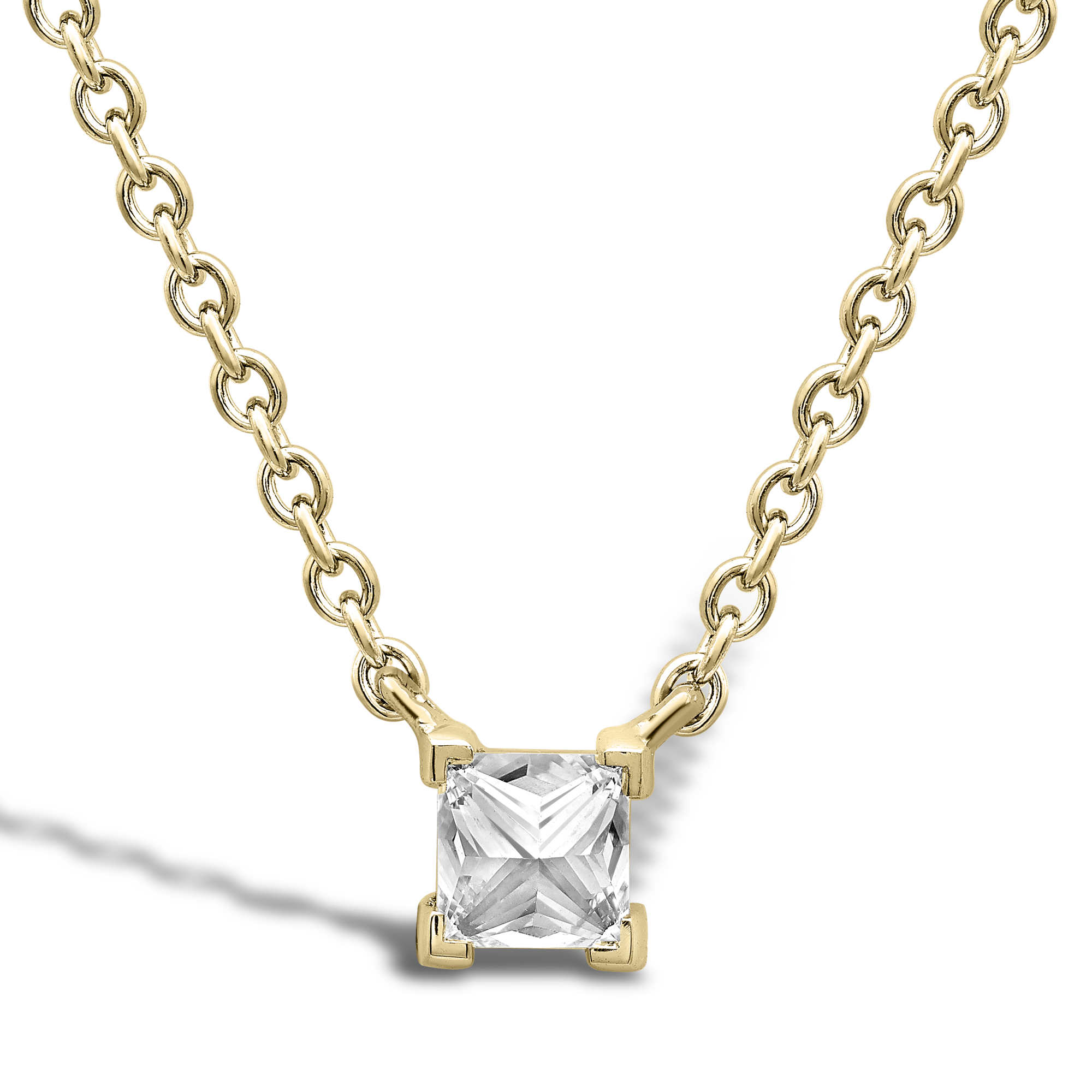 RockChic Diamond Solitaire Pendant Princess Cut, Claw Set_1