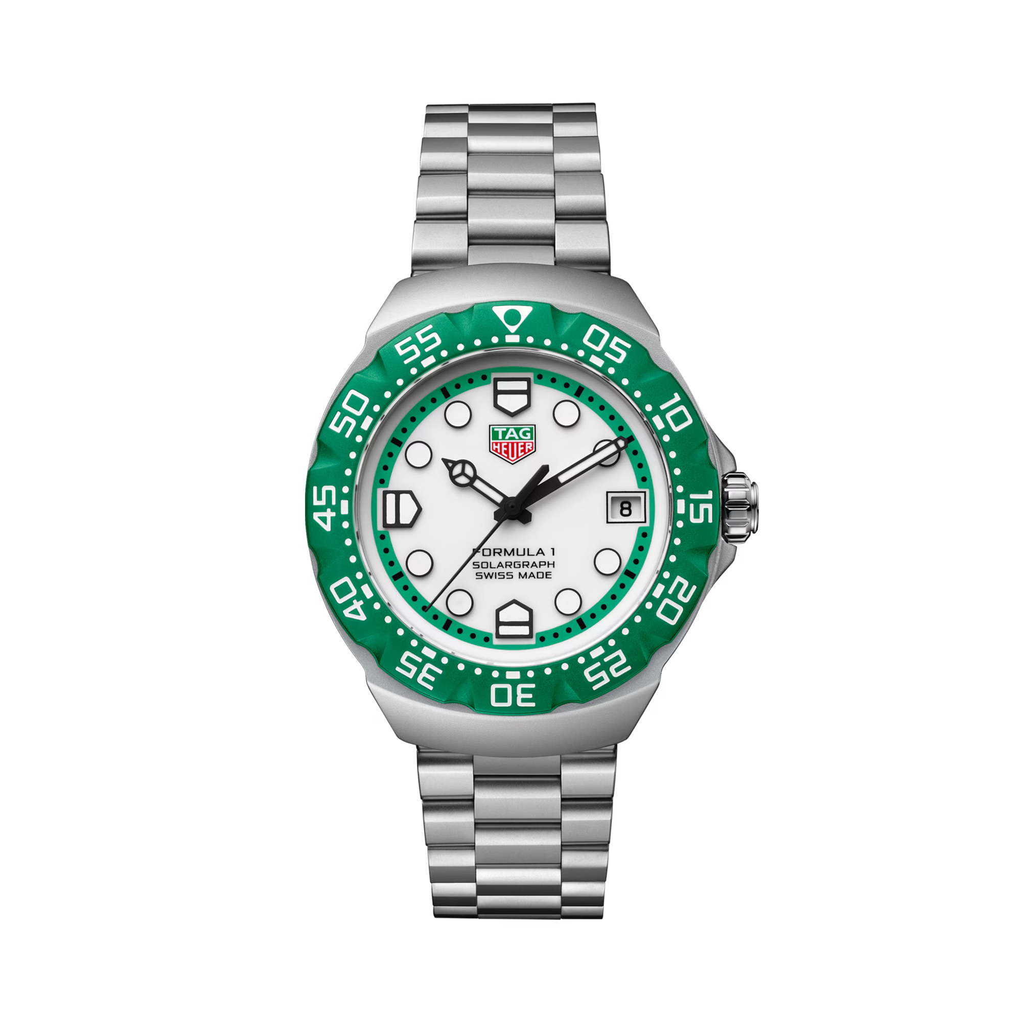 TAG Heuer Formula 1 SolarGraph 38 38mm, White Dial, Dot Numerals_1
