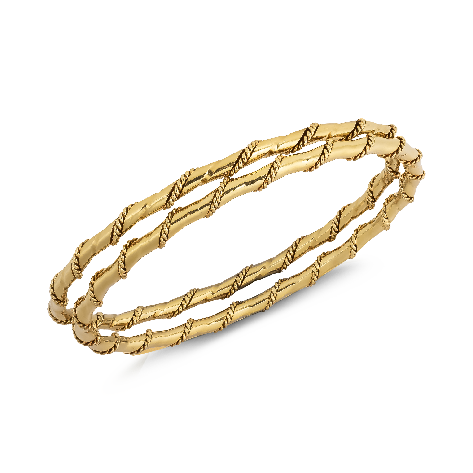 Cartier Gold Twist Design Bangles _2