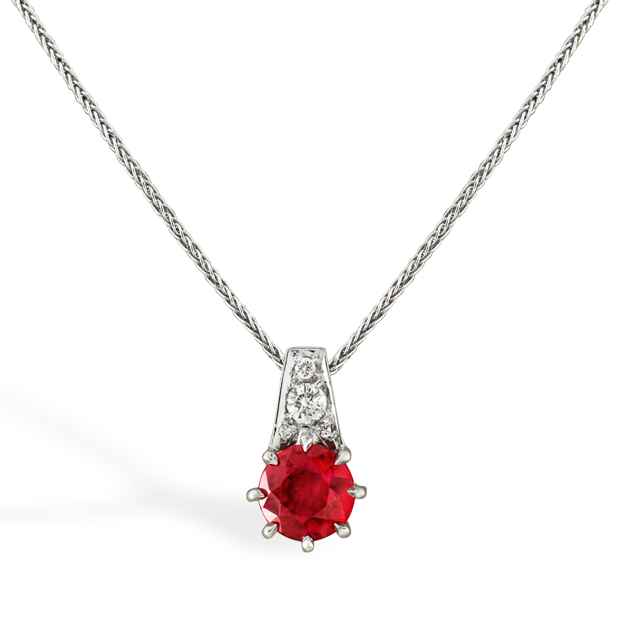 Antrobus 1.22ct Ruby Solitaire Pendant Brilliant cut, Claw set_1