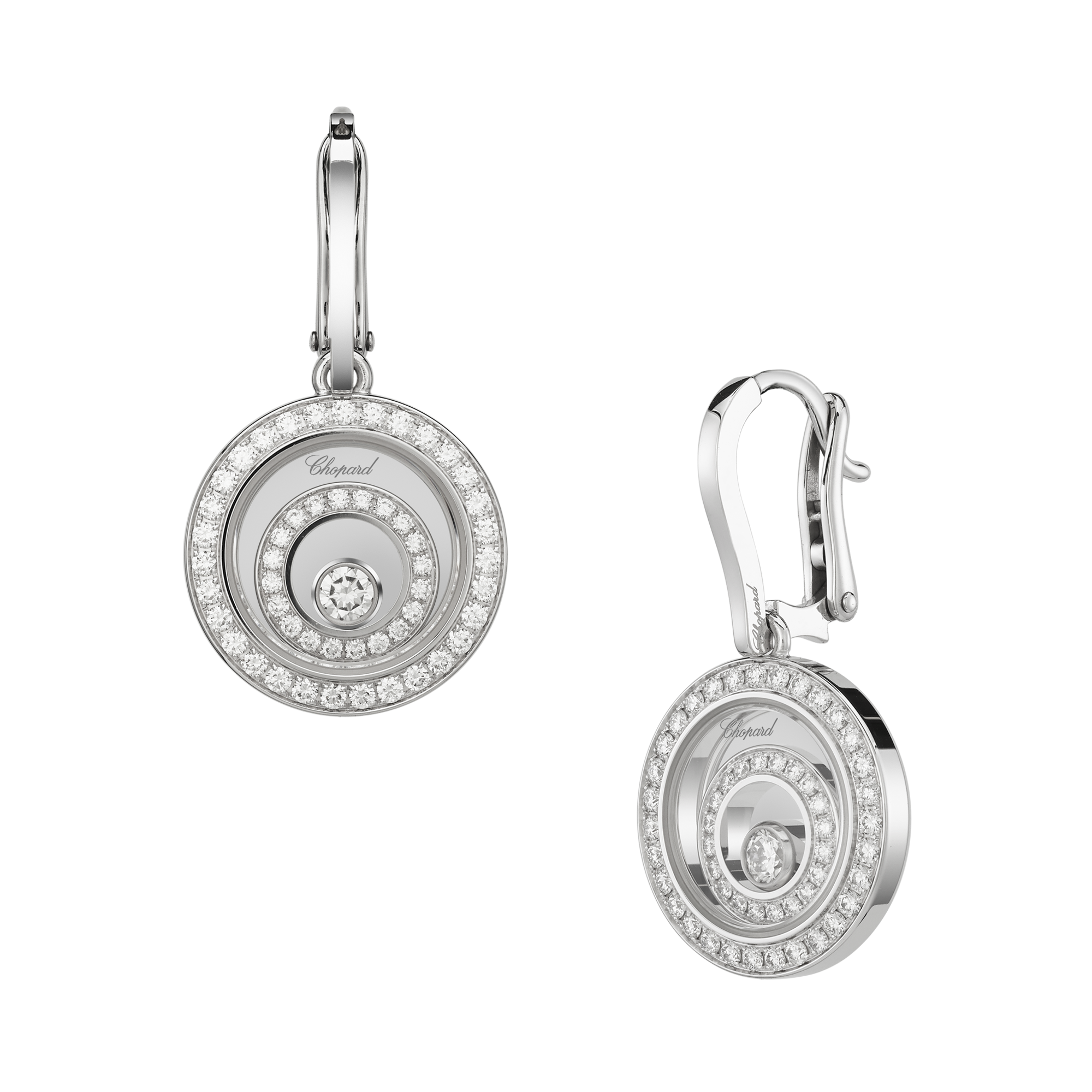 Chopard Happy Spirit Diamond Earrings Brilliant Cut, Rub Over Set_2