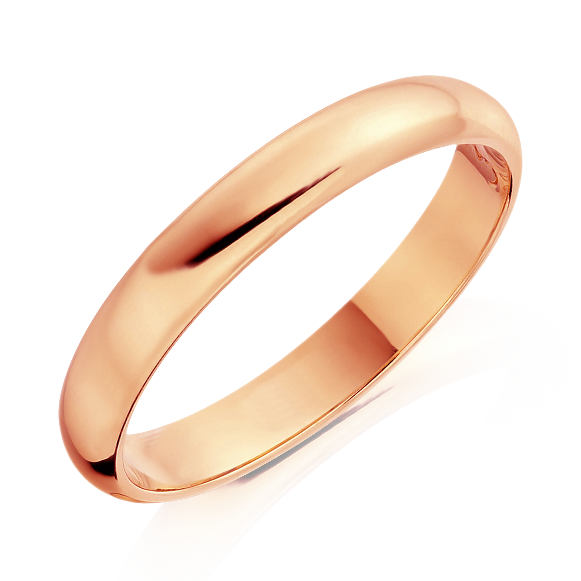 3mm D-Shape Wedding Ring _1