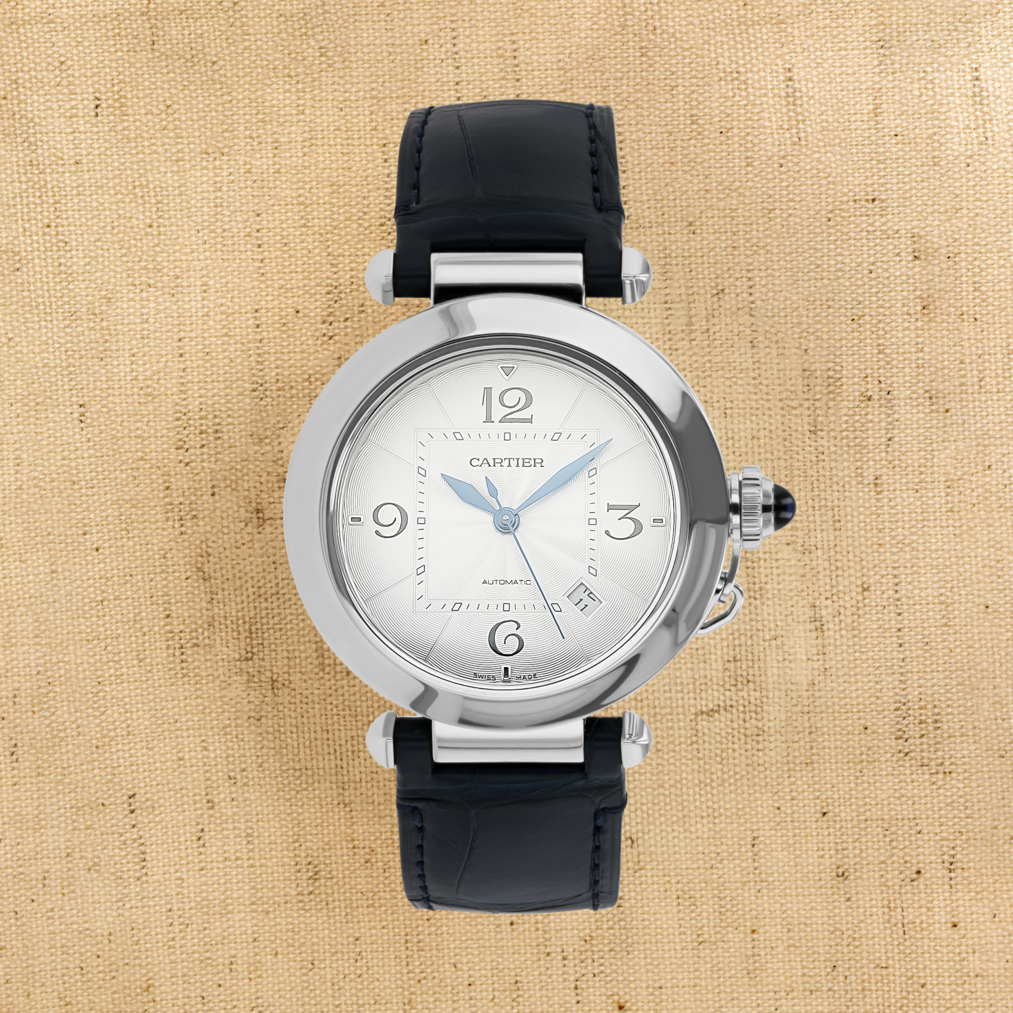Cartier Pasha 41mm, Silver Dial, Arabic Numerals_1