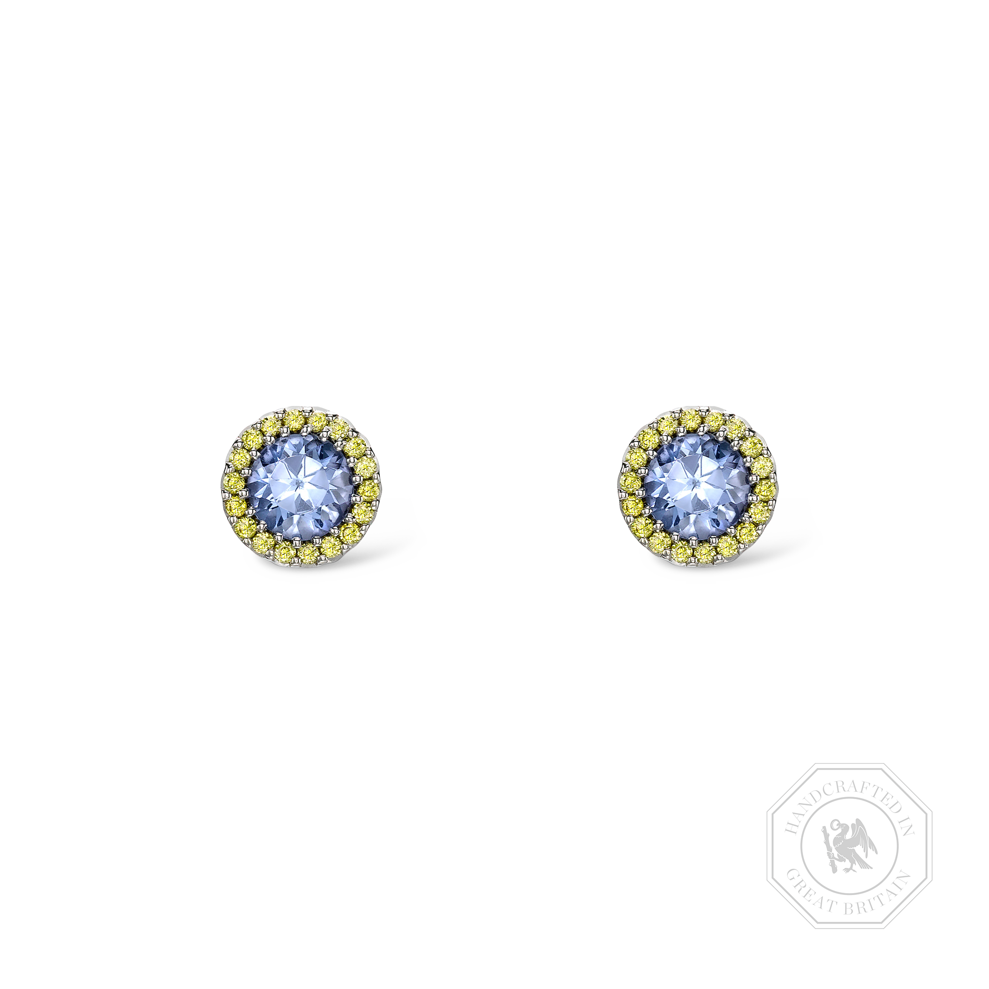 Solstice Tanzanite and Diamond Earrings Brilliant cut, Claw set_1