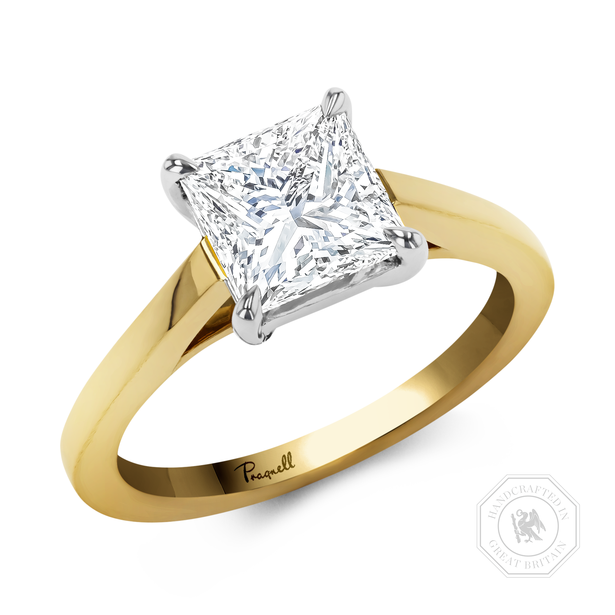 Princess Cut 2.01ct Diamond Ring Princess Cut, Claw Set_1