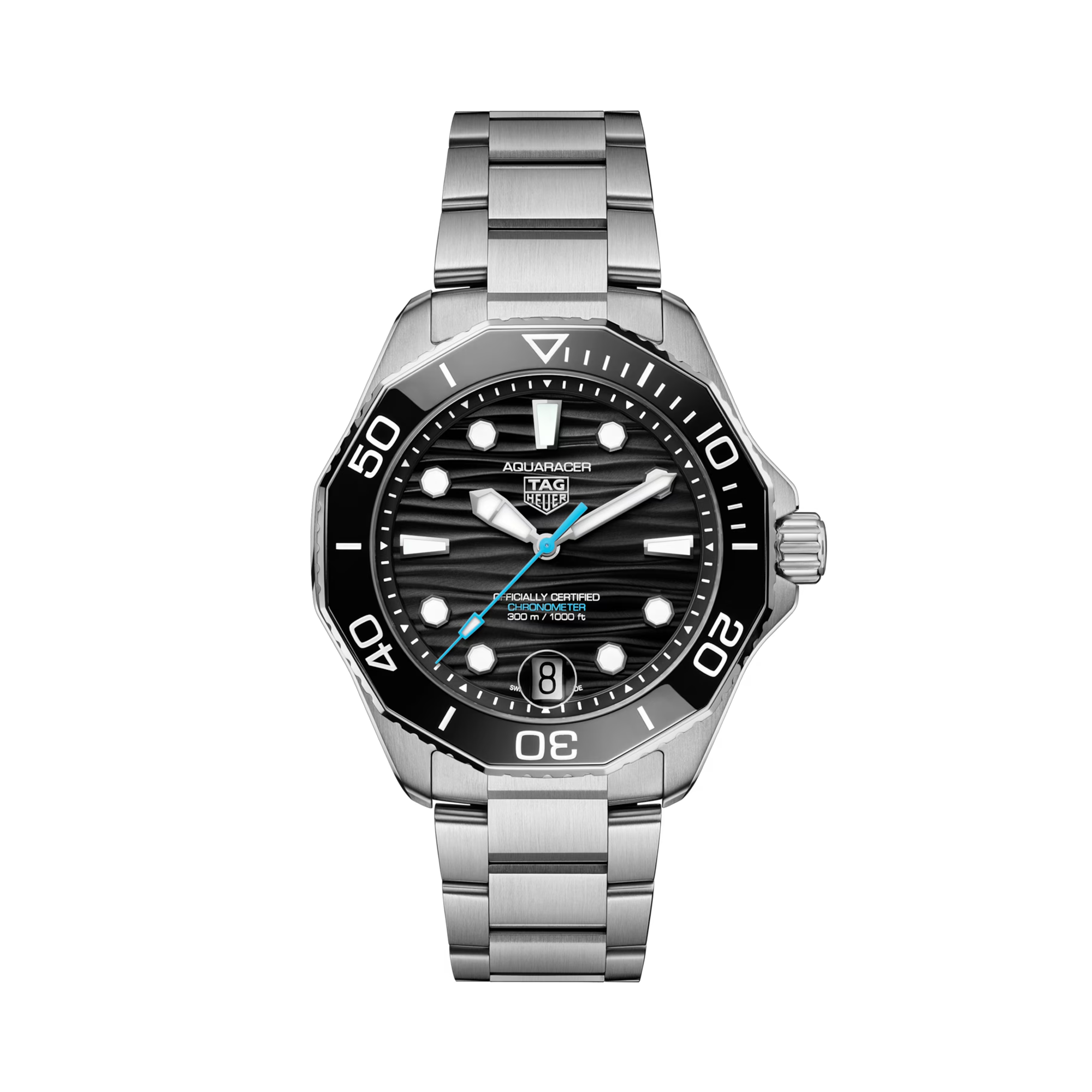 Tag Heuer Aquaracer Professional 300 42mm, Black Dial, Baton Numerals_1