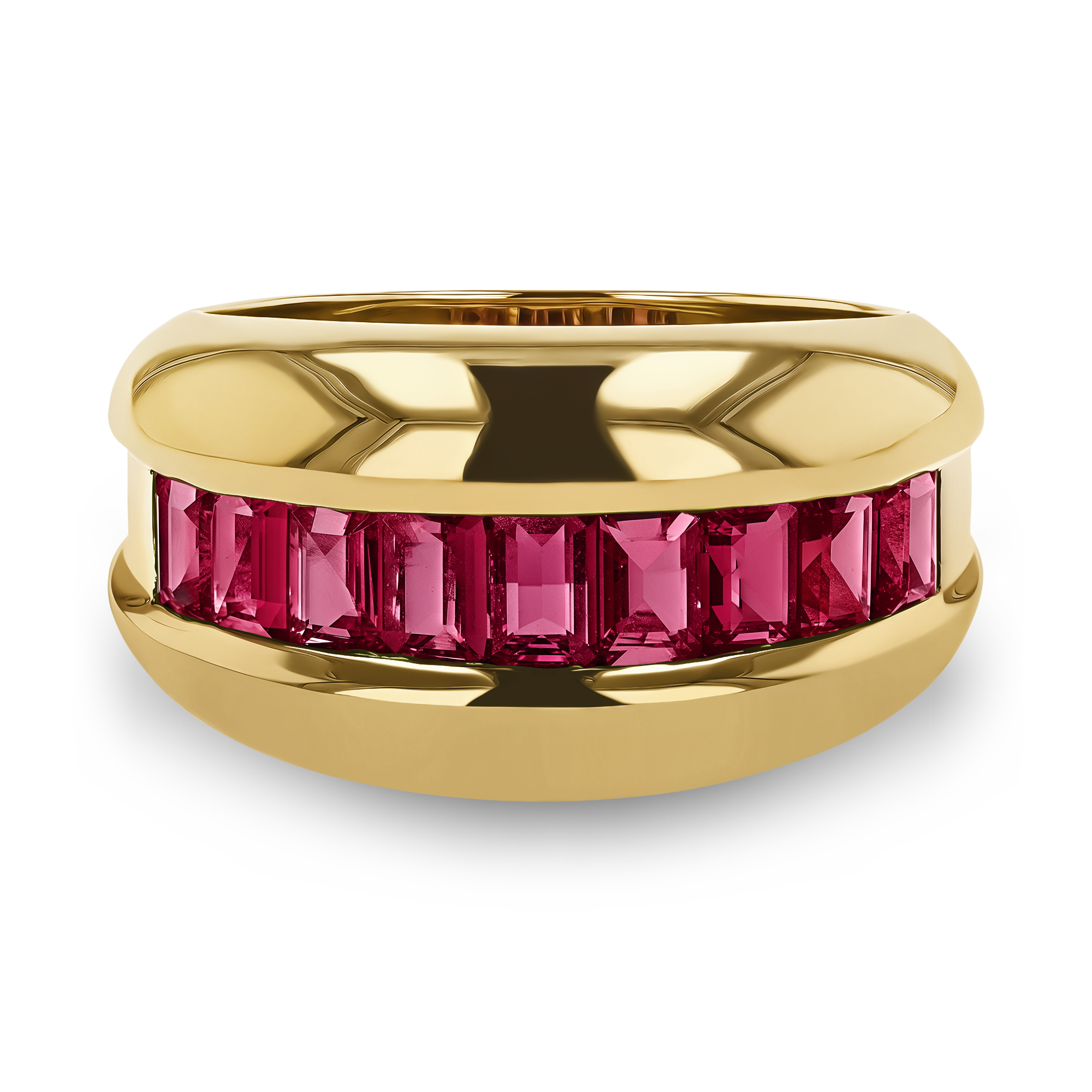 Cartier Ruby Half Eternity Ring Baguette Cut, Rubover Set_2