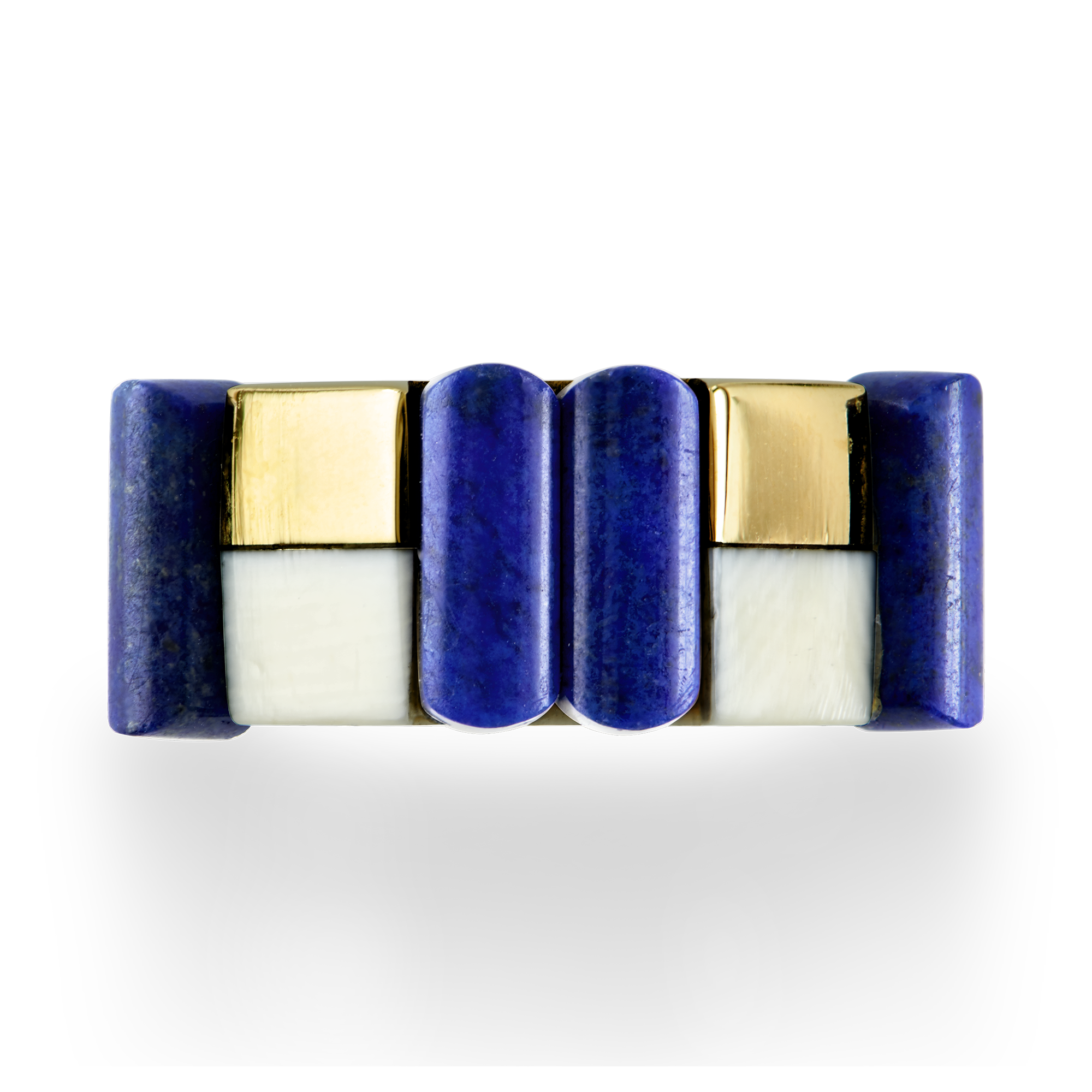 Retro French Blue Lapis Ring Cocktail Ring_2