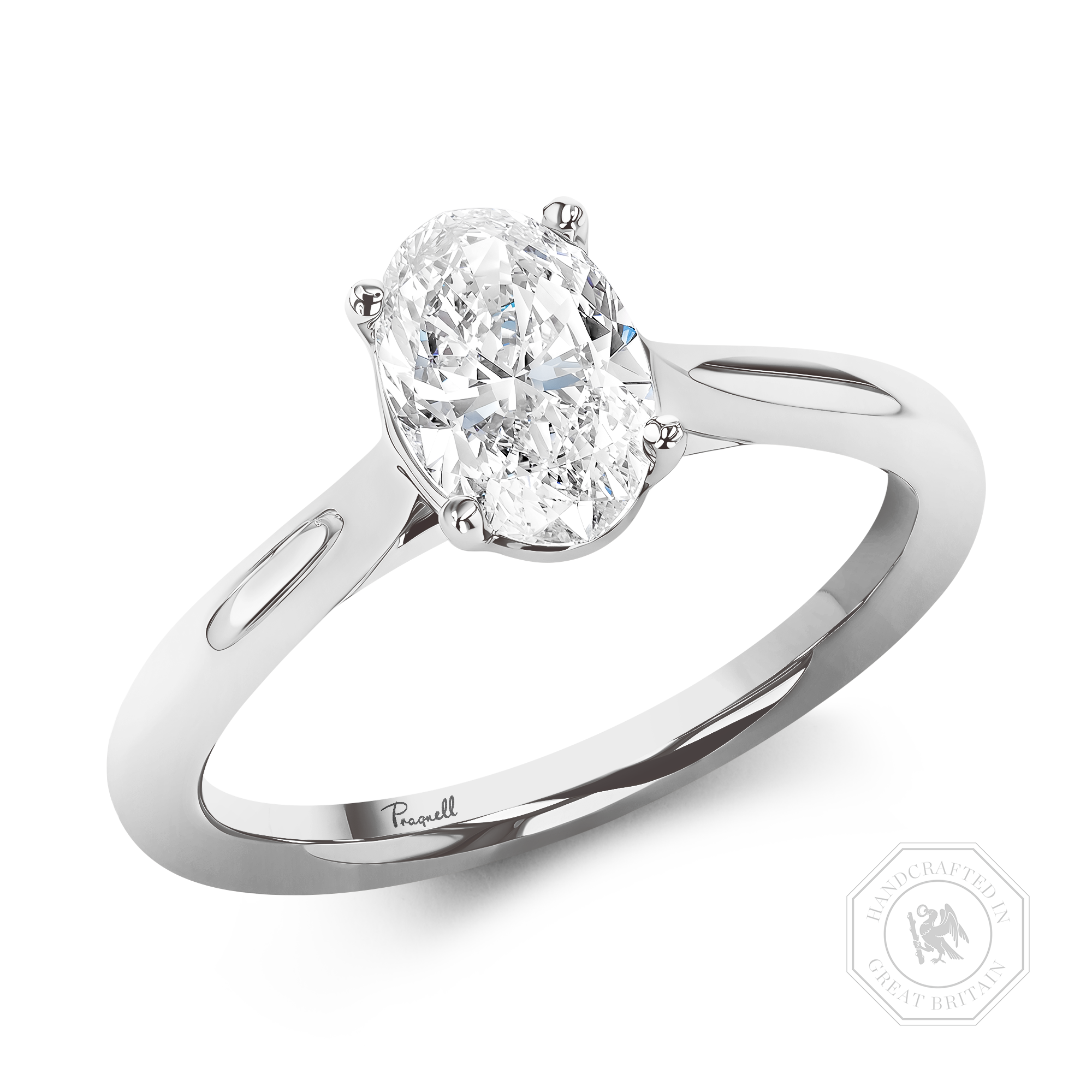 Gaia 0.50ct Oval Cut Diamond Ring Oval Cut, Claw Set_1