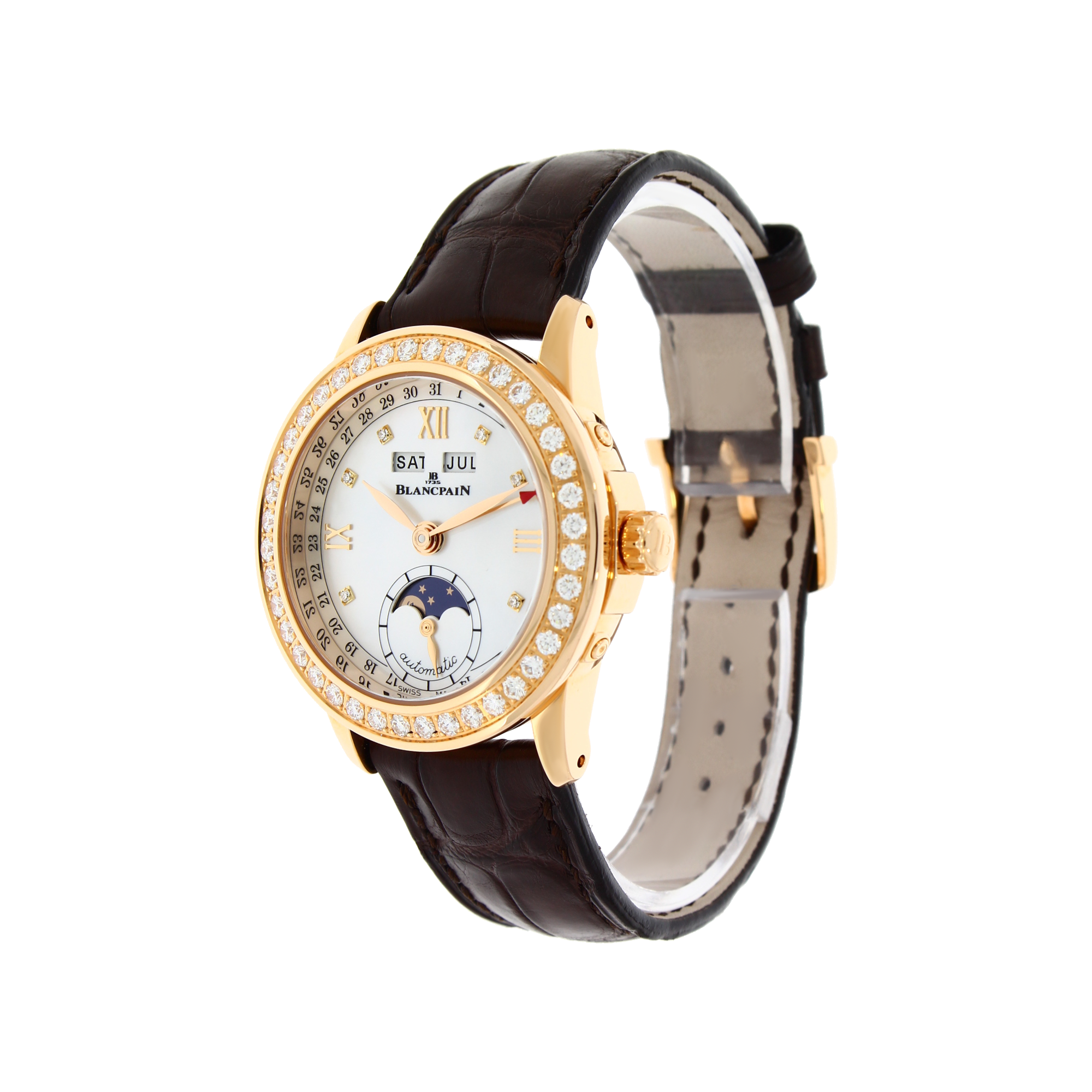 Pre-Owned Blancpain Ladybird 33.7mm, Mother of Pearl Dial, Diamond Numerals_2