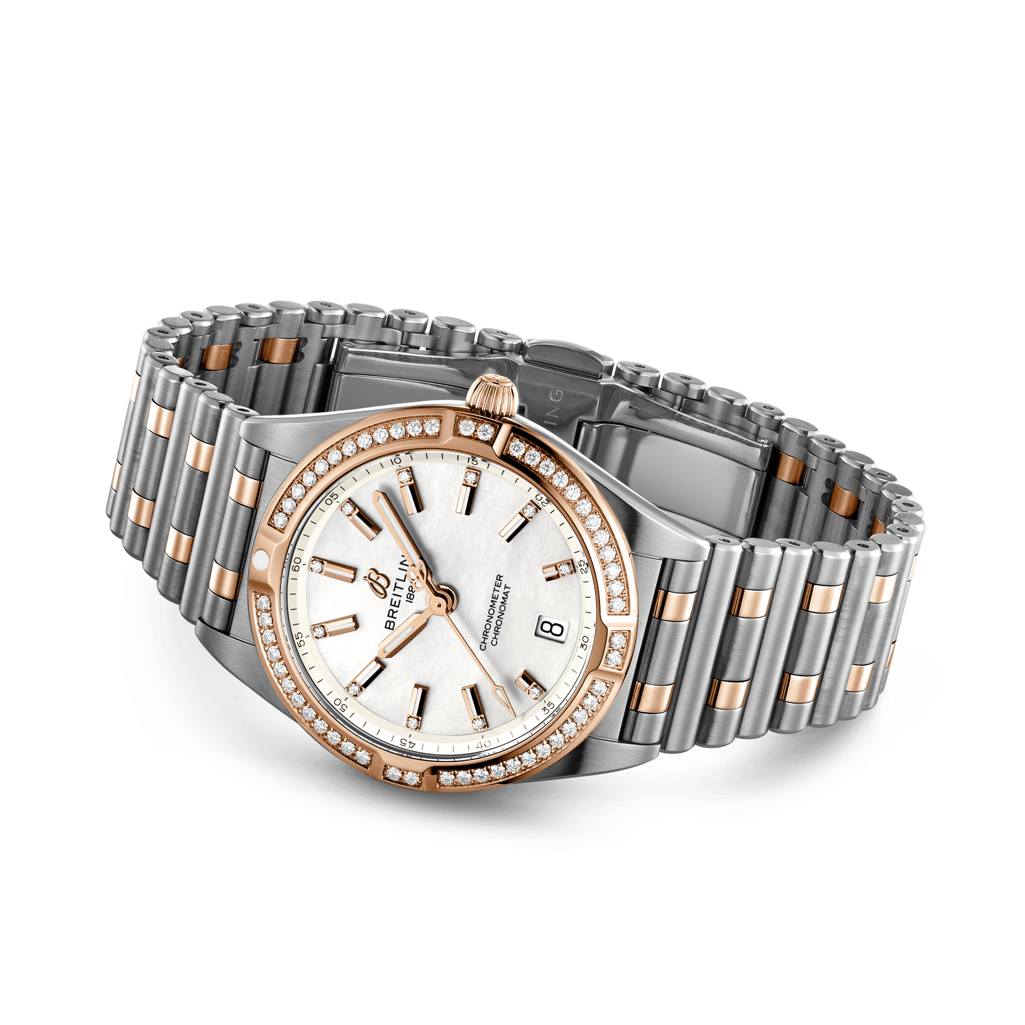 Breitling Chronomat 32 32mm, Mother of Pearl Dial, Diamond Numeral_4