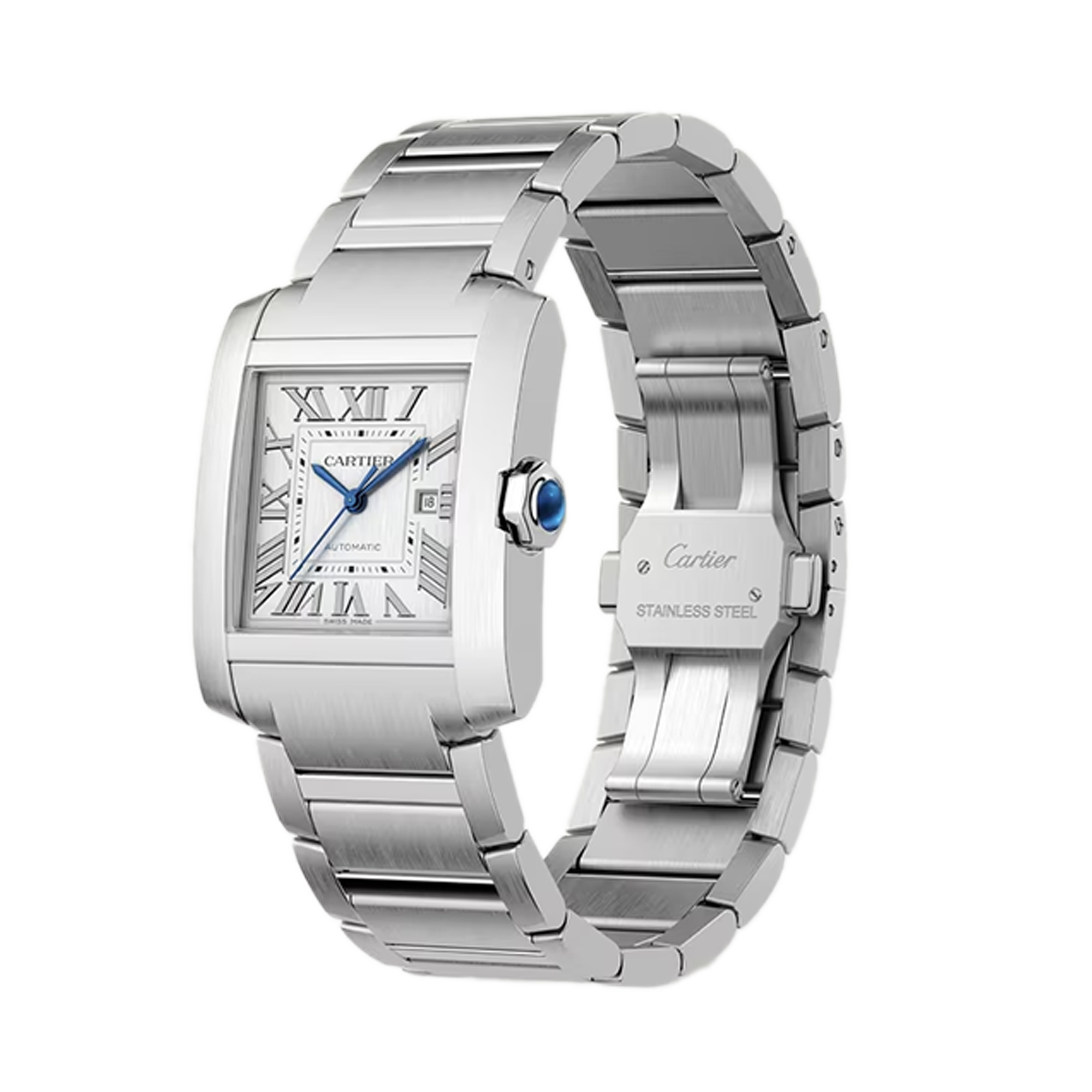 Cartier Tank Française 30.5mm, Silver Dial, Roman Numerals_2