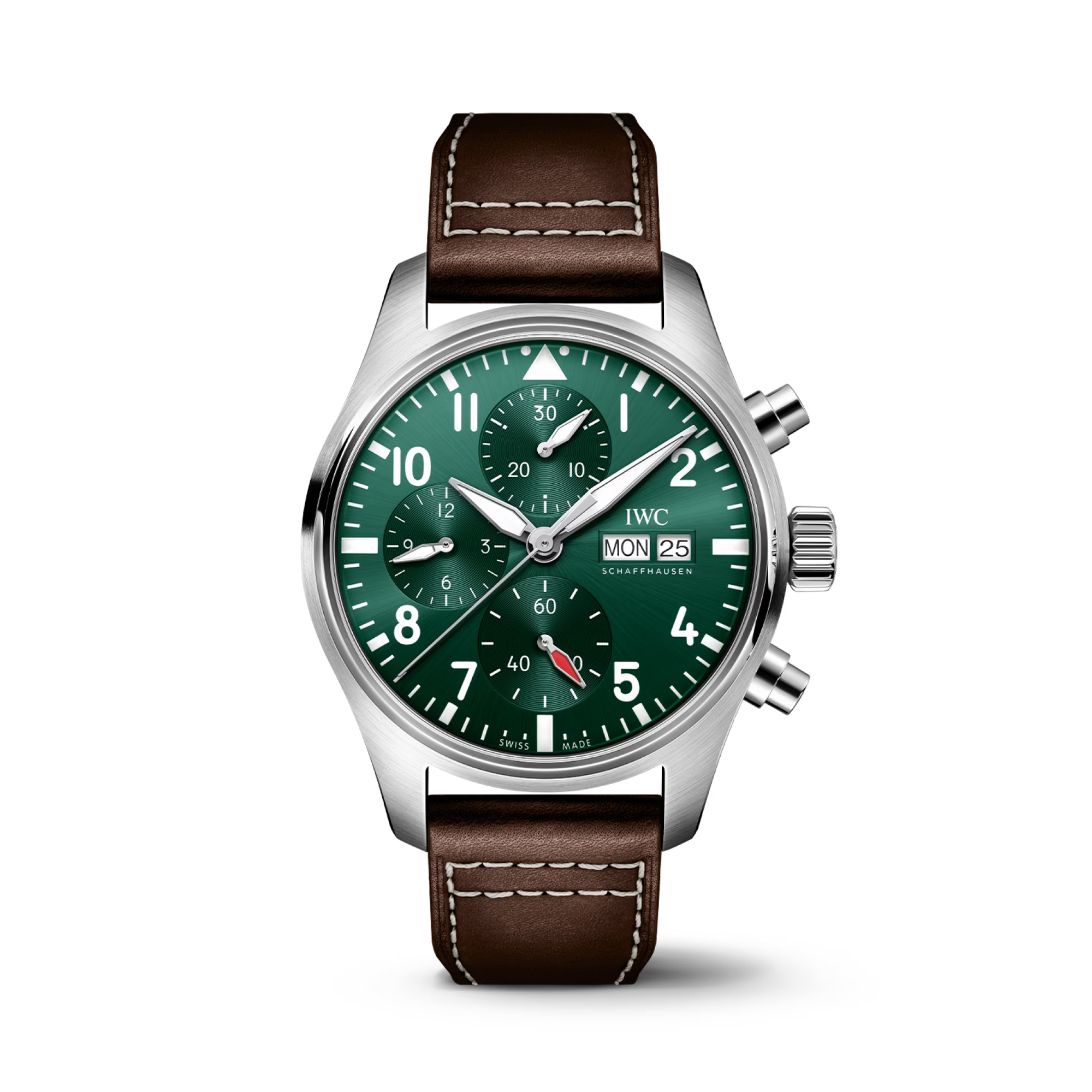 IWC Pilot's Chronograph 41 41mm, Green Dial, Arabic Numerals_1