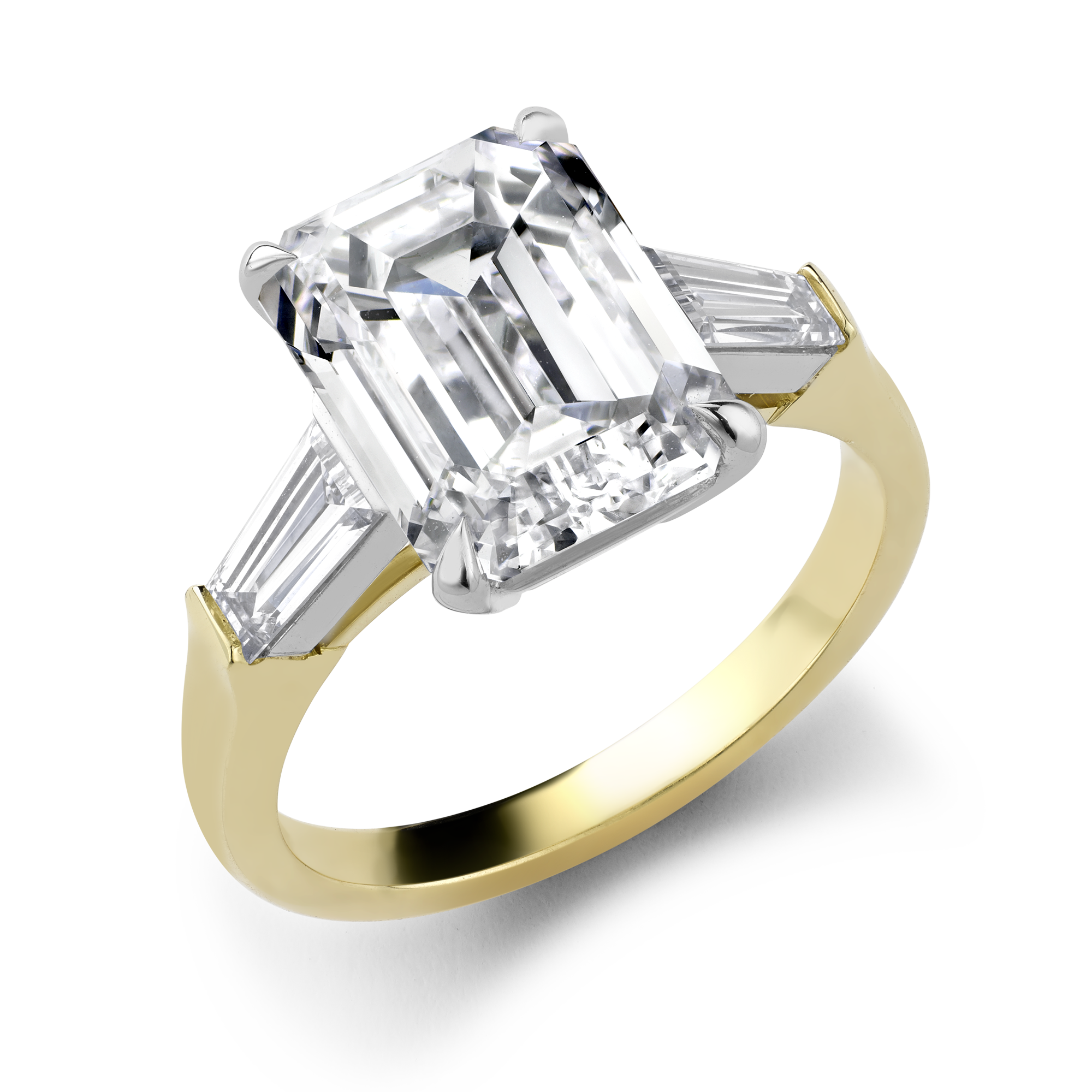 Regency 5.02ct Diamond Solitaire Ring Emerald Cut, Claw Set_1