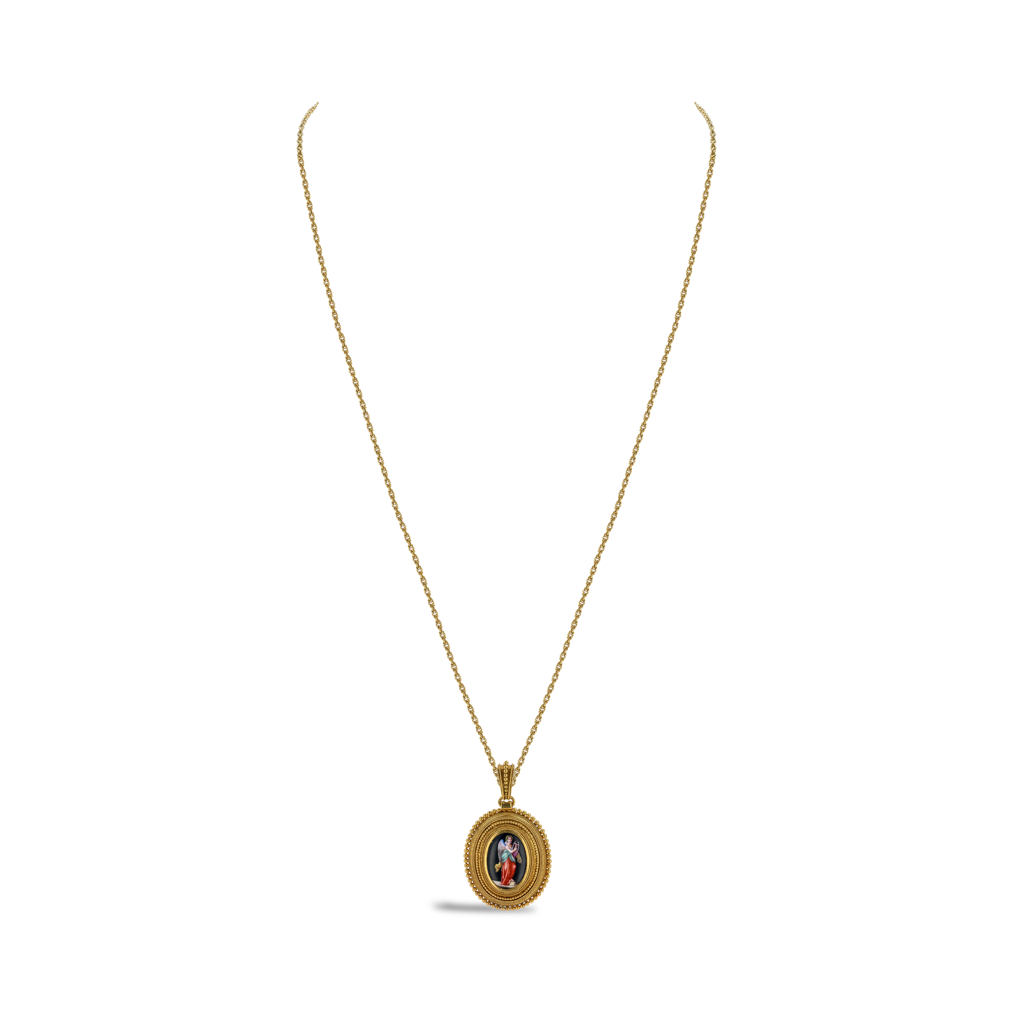 Victorian Etruscan Style Mourning Locket _2