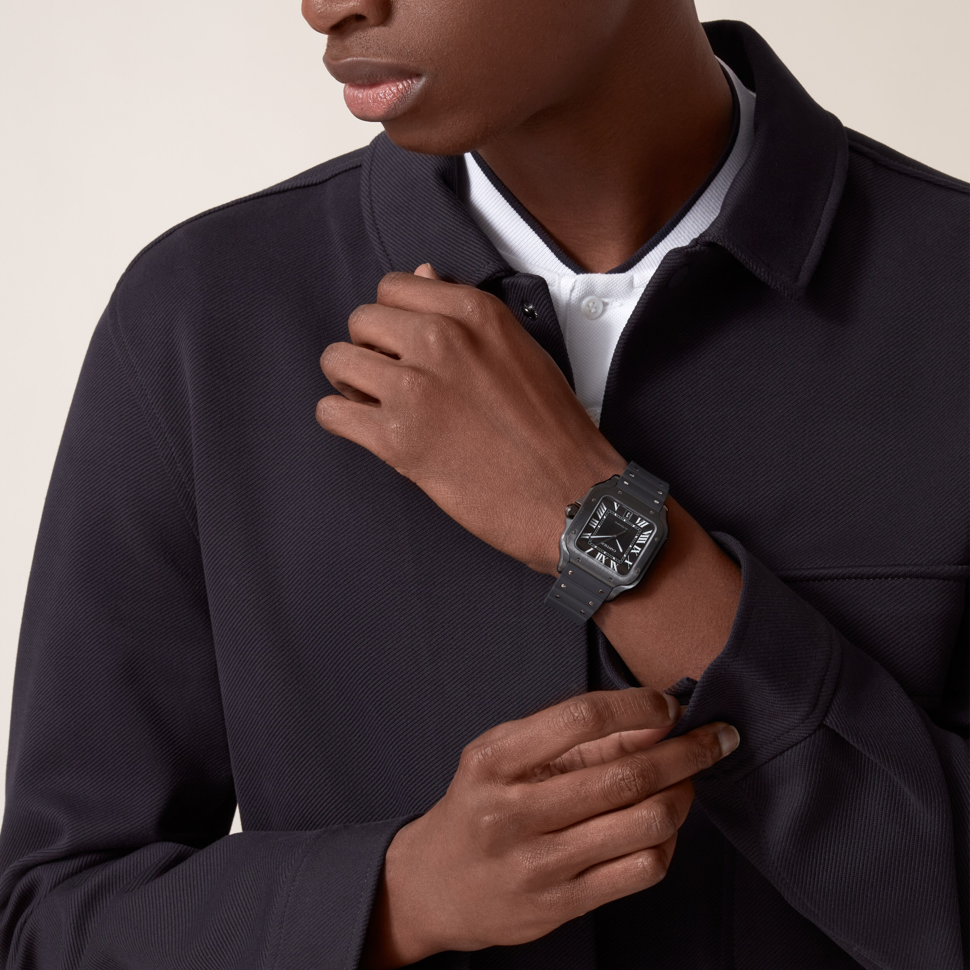 Cartier Santos de Cartier 39.8mm, Black Dial, Roman Numerals_10