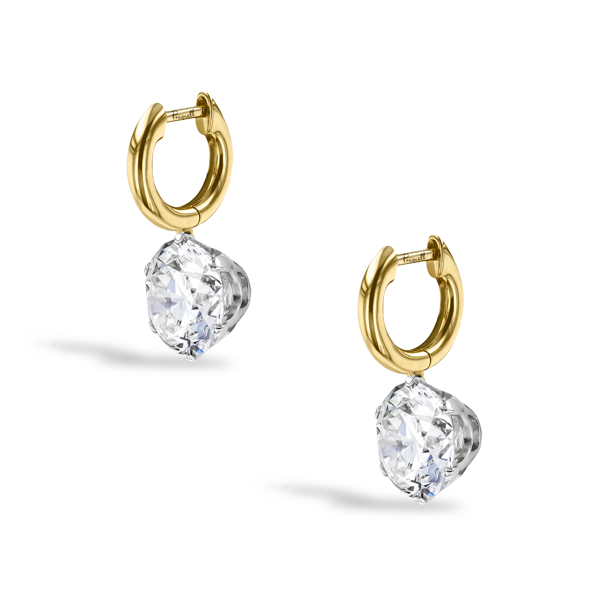 Old Cut 4.56ct Diamond Drop Earrings Old Cut, Claw Set_3