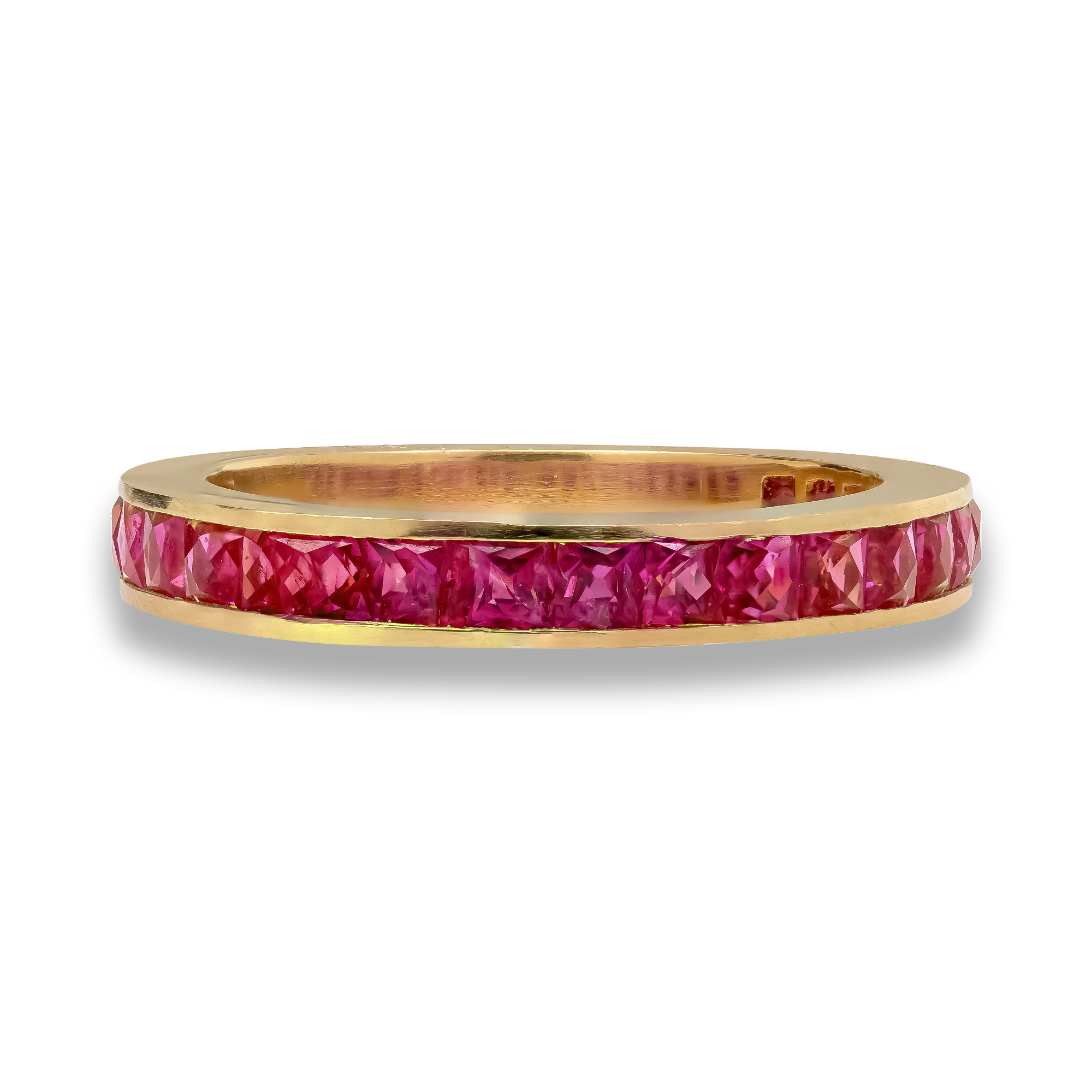 French Cut 1.50ct Ruby Full Eternity Ring French Cut, Channel Set_2