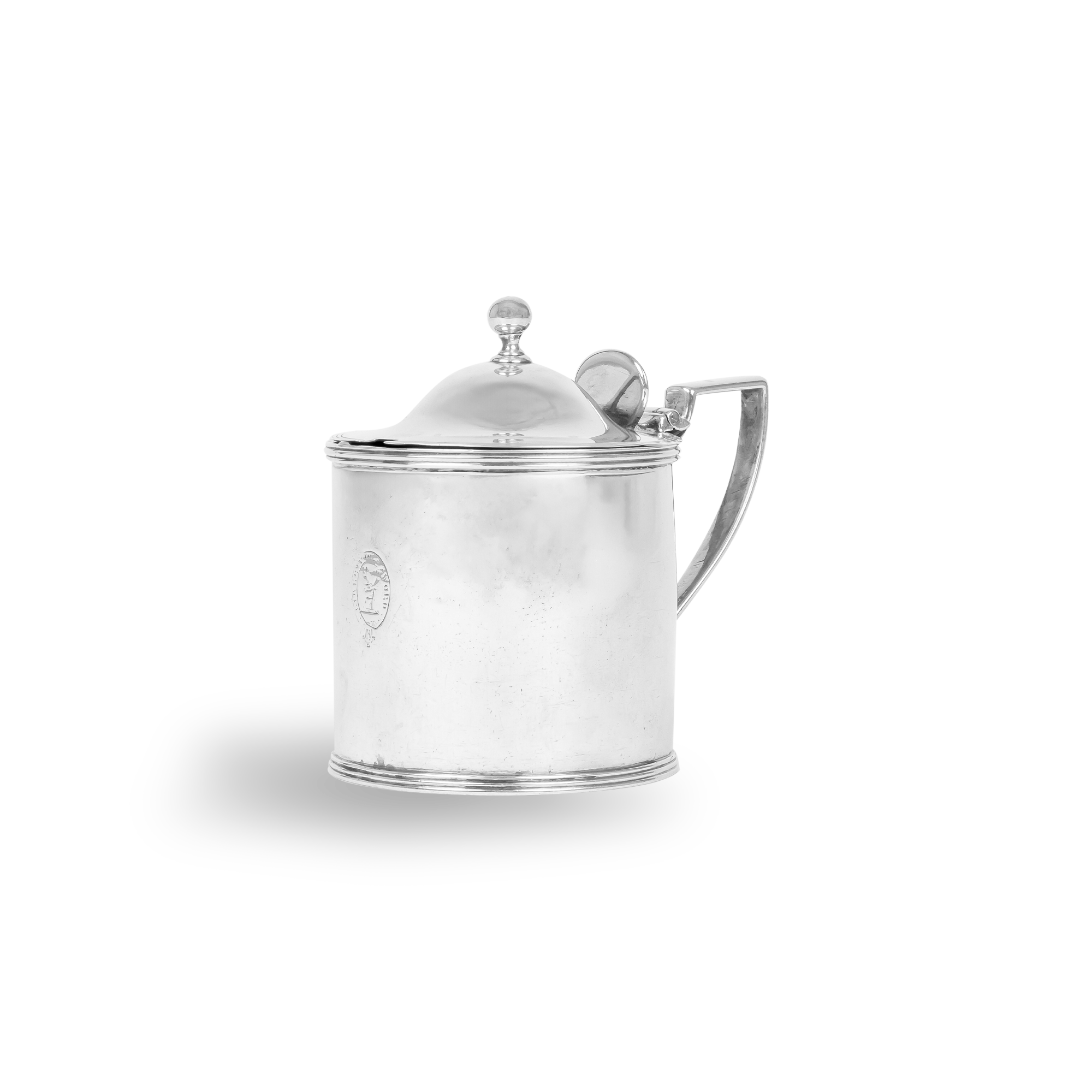 Silver George III Drum Mustard Pot Hallmarked London_1