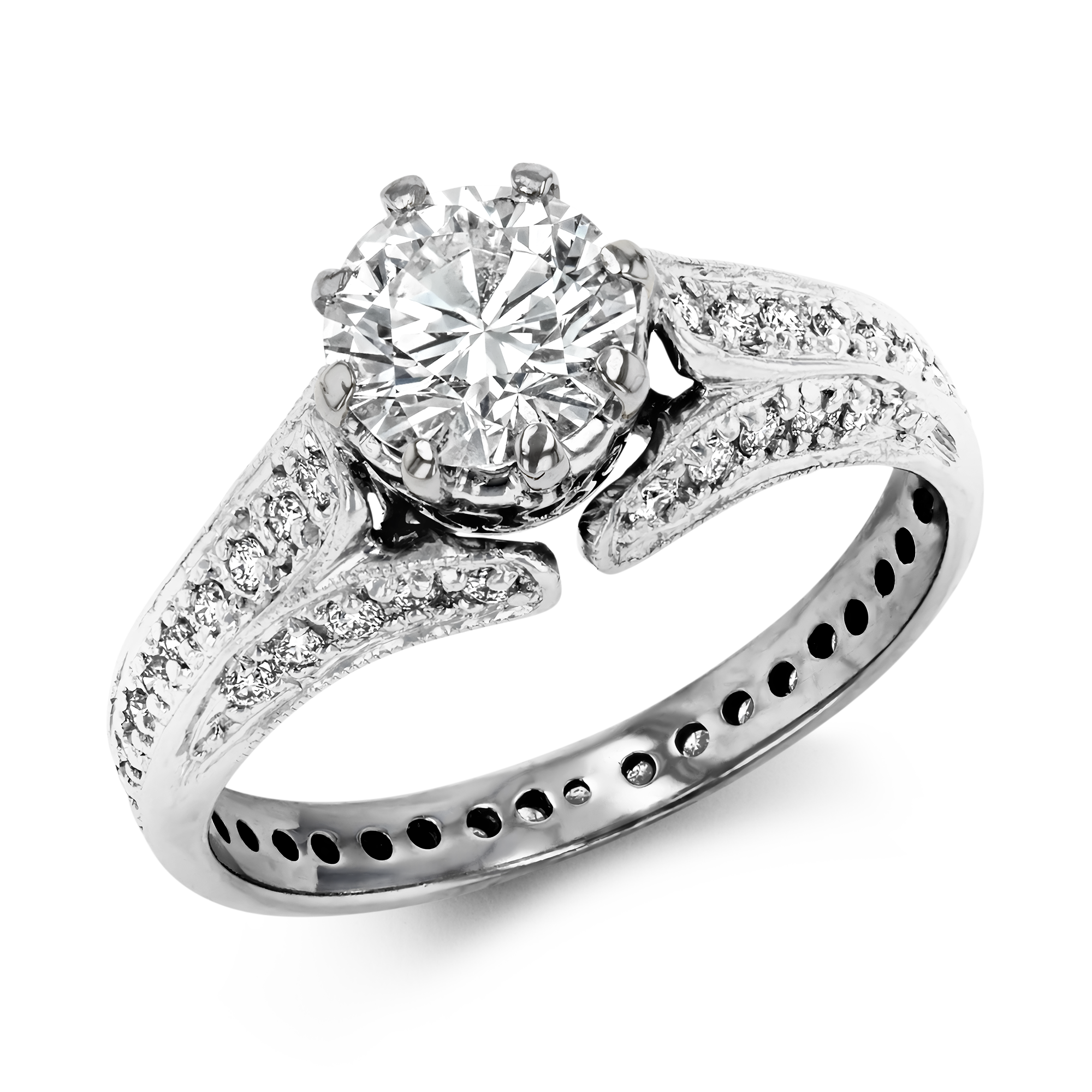 Brilliant Cut 0.95ct Diamond Solitaire Ring Brilliant cut, Claw set_1