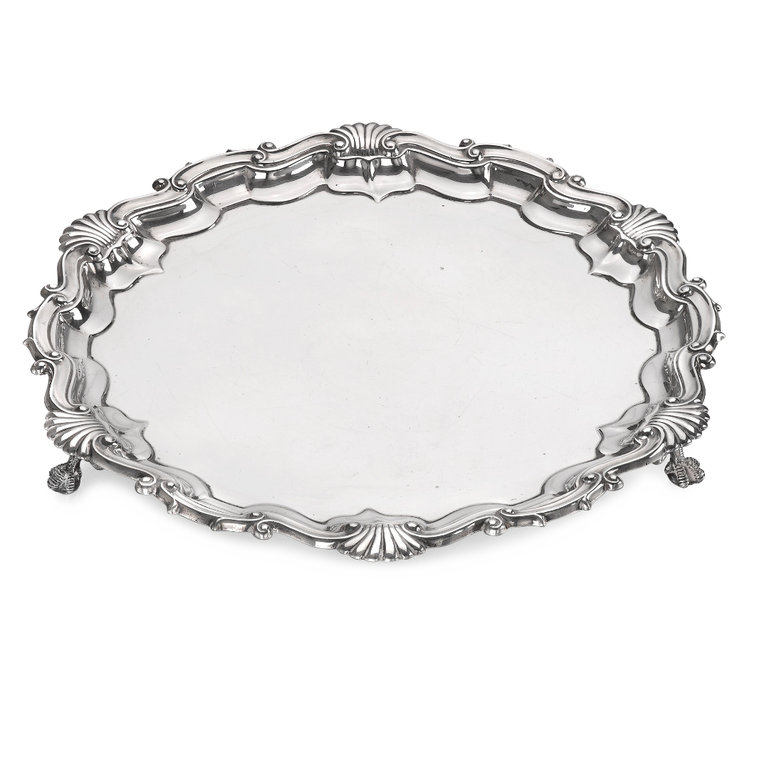 Silver Victorian Salver Hallmarked Sheffield_1