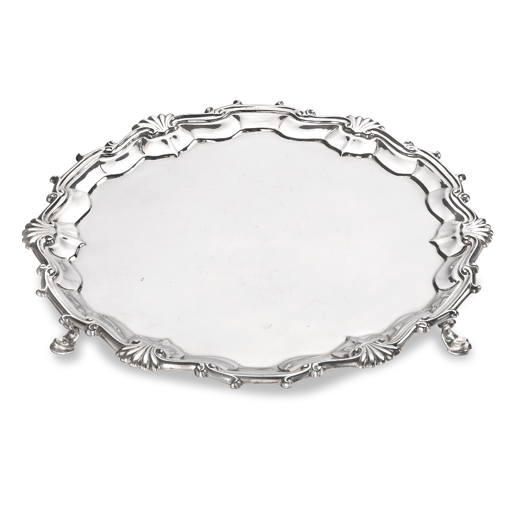 Silver George II Salver Hallmarked London_1