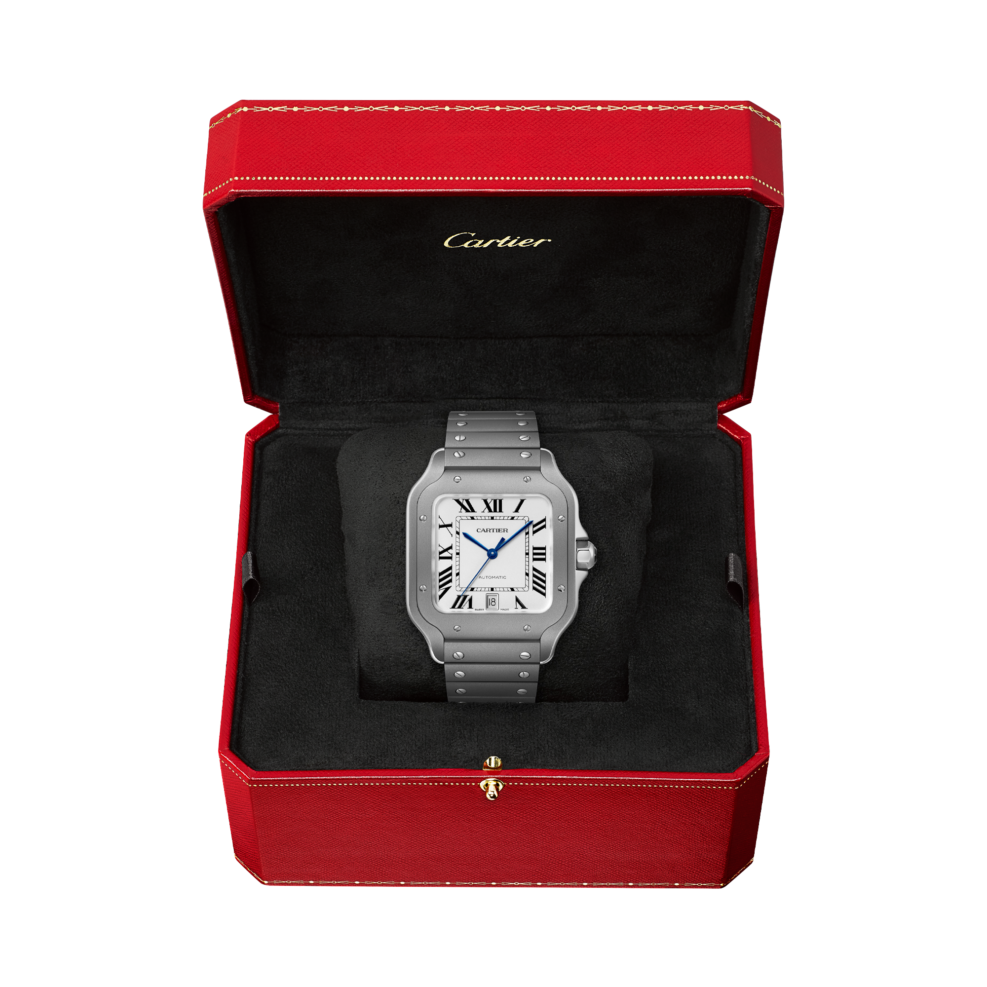 Cartier Santos de Cartier Large, Silver Dial, Roman Numerals_3