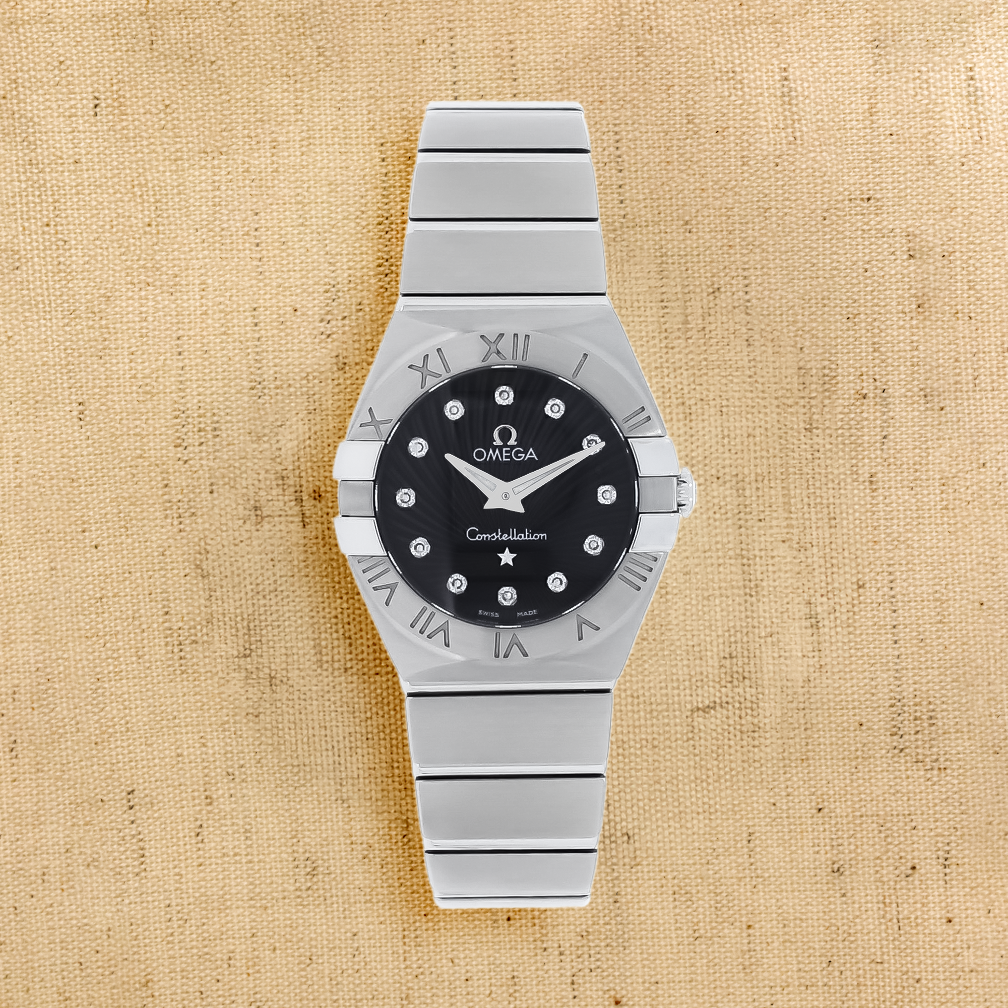 OMEGA Constellation 24mm,Black Dial, Diamond Numerals_1
