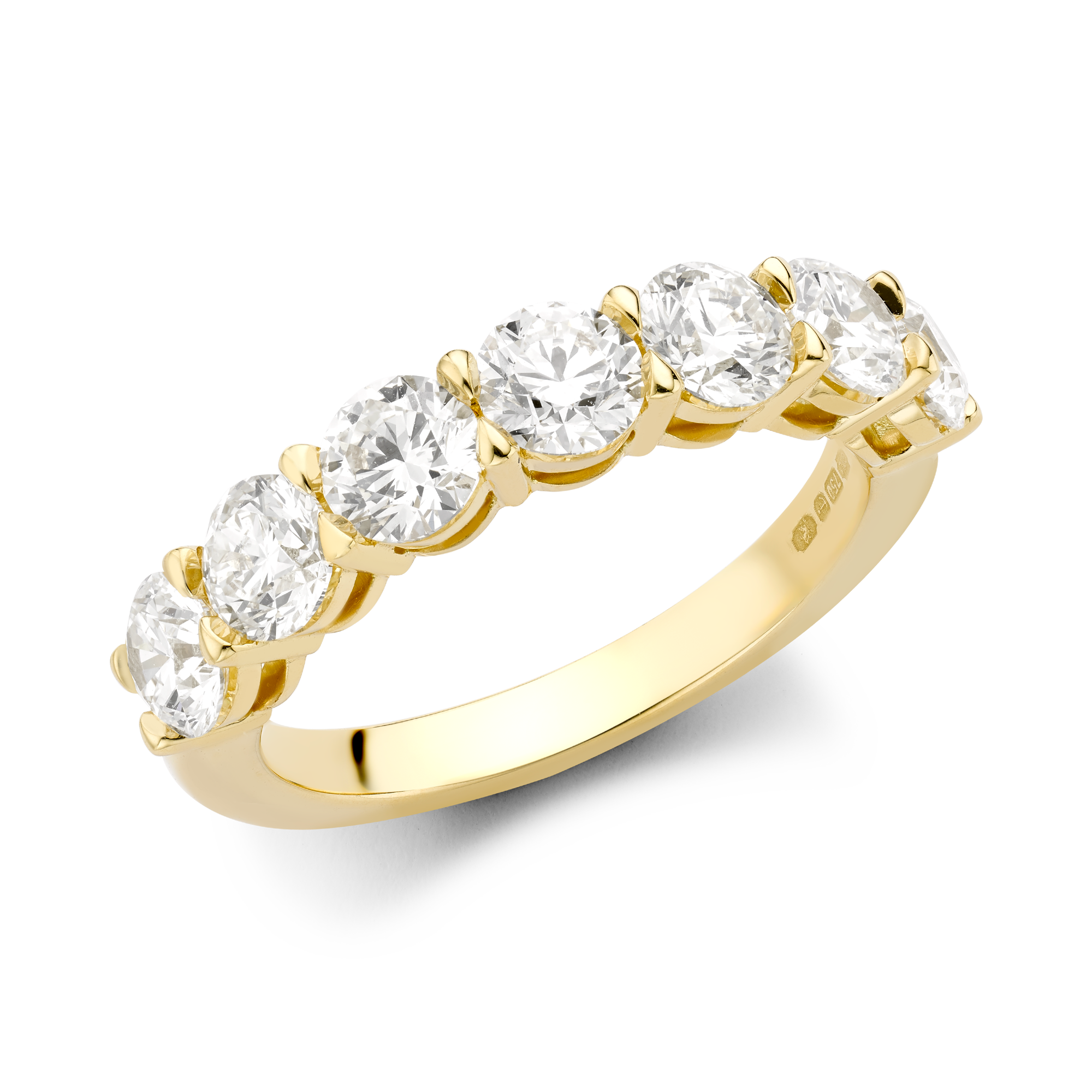 Seven Stone Diamond  Ring Round Brilliant, Claw Set_1