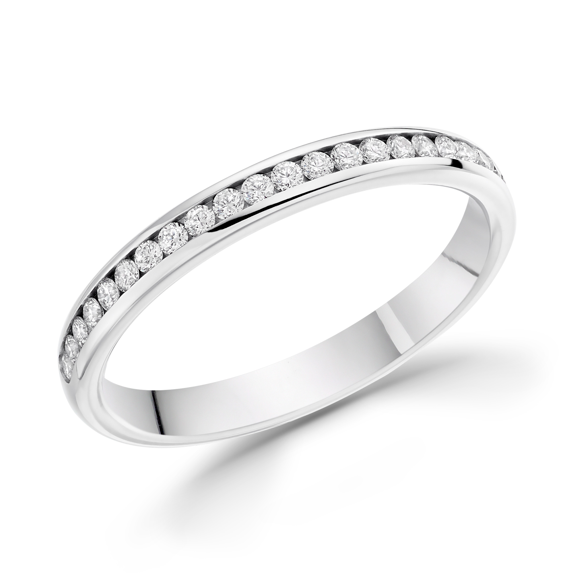 Brilliant Cut Diamond Half Eternity Ring Brilliant Cut, Half Eternity, Channel Set_1