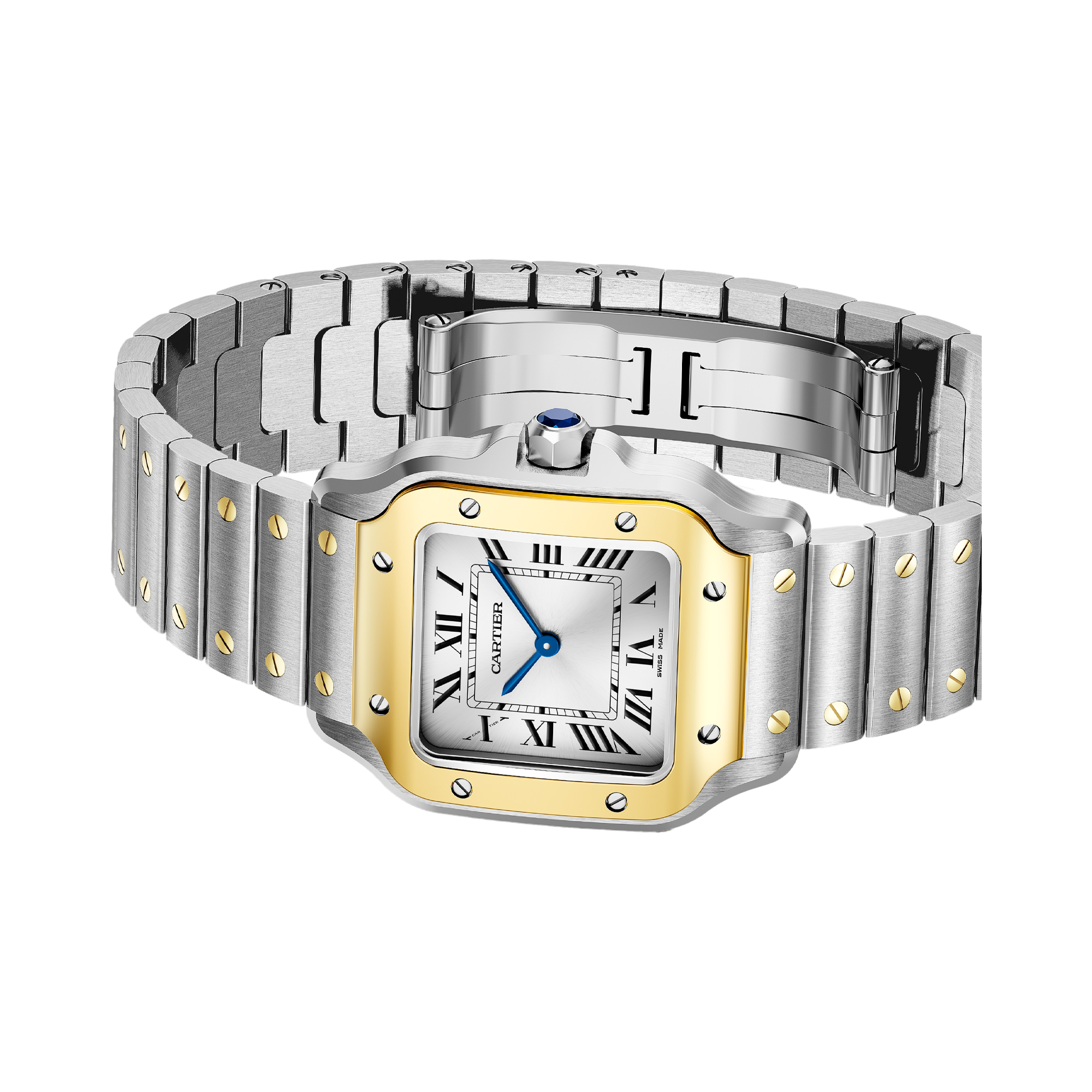 Cartier Santos de Cartier Small, Silver Dial, Roman Numerals_3