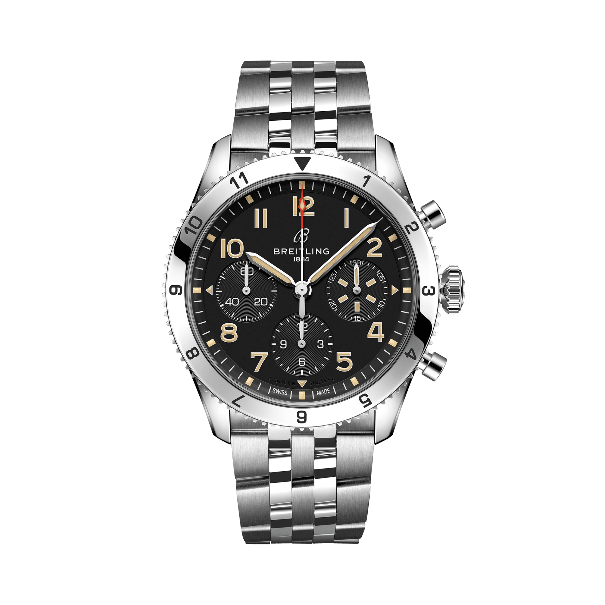 Breitling Classic AVI Chronograph P-51 Mustang 42mm, Black Dial, Arabic/Baton Numerals_1