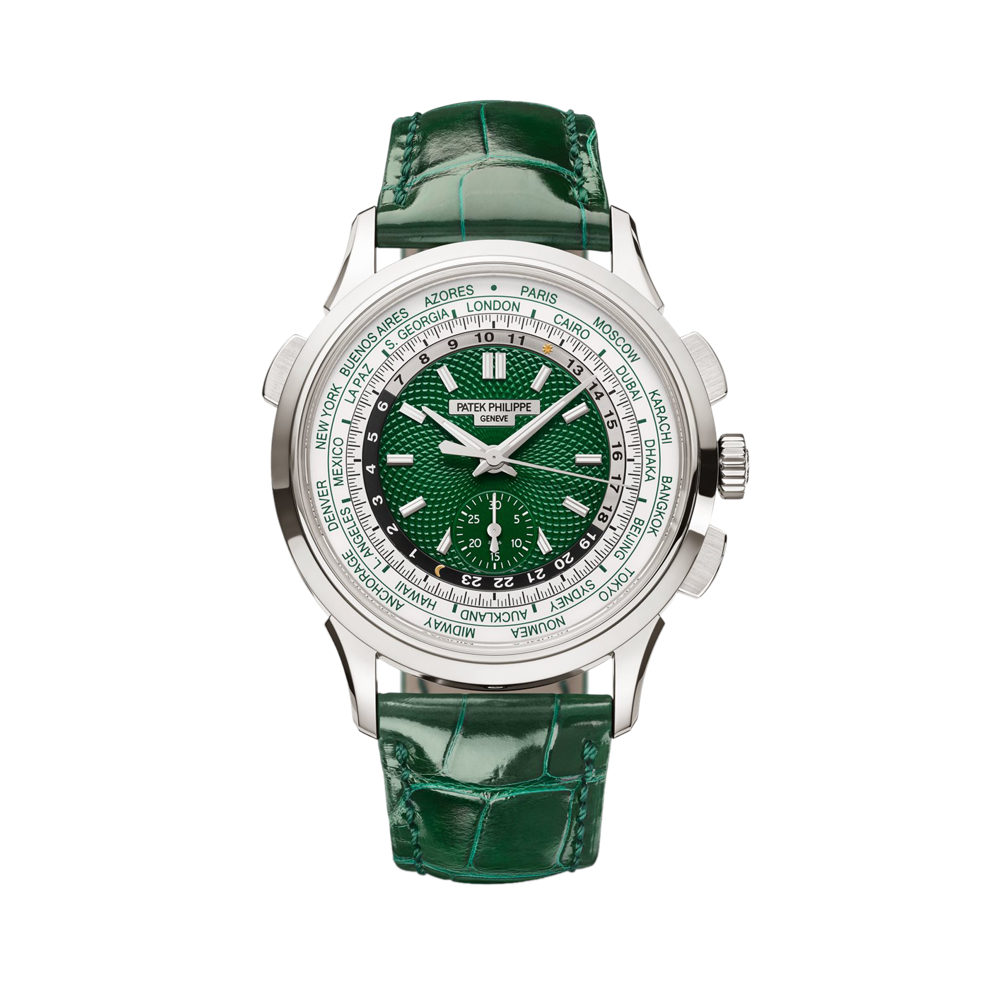 Patek Philippe Complications 42mm, Green Dial, Baton Numerals_1