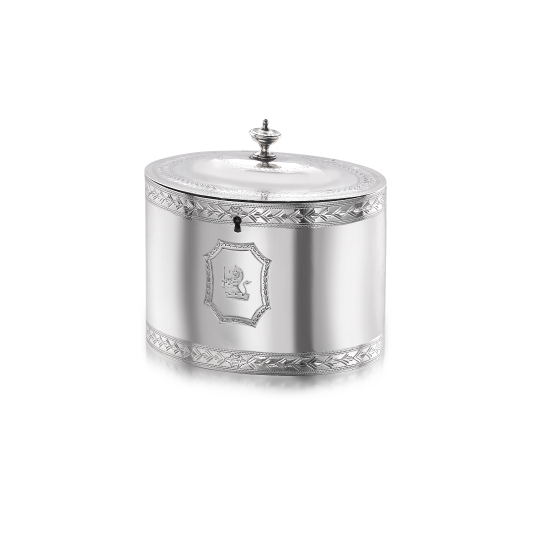 Silver George III Tea Caddy Hallmarked London_1